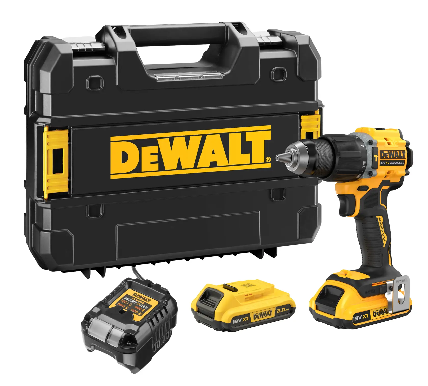 Mașină de găurit cu percuție compactă cu motor fără perii 18 V XR - 2 x 2 Ah