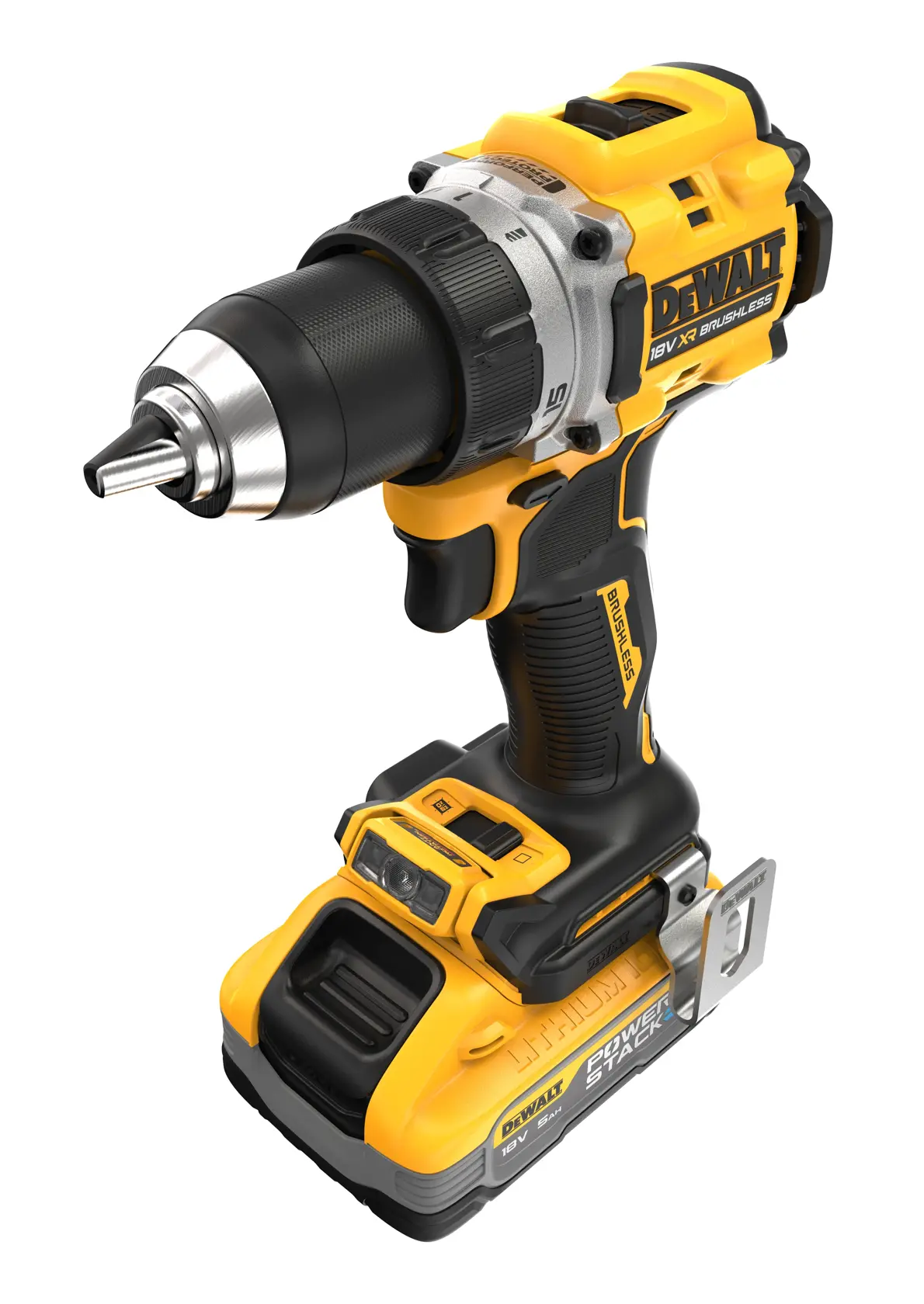 Mașină de găurit fără perii de 18V XR - 2 X POWERSTACK™ 5AH