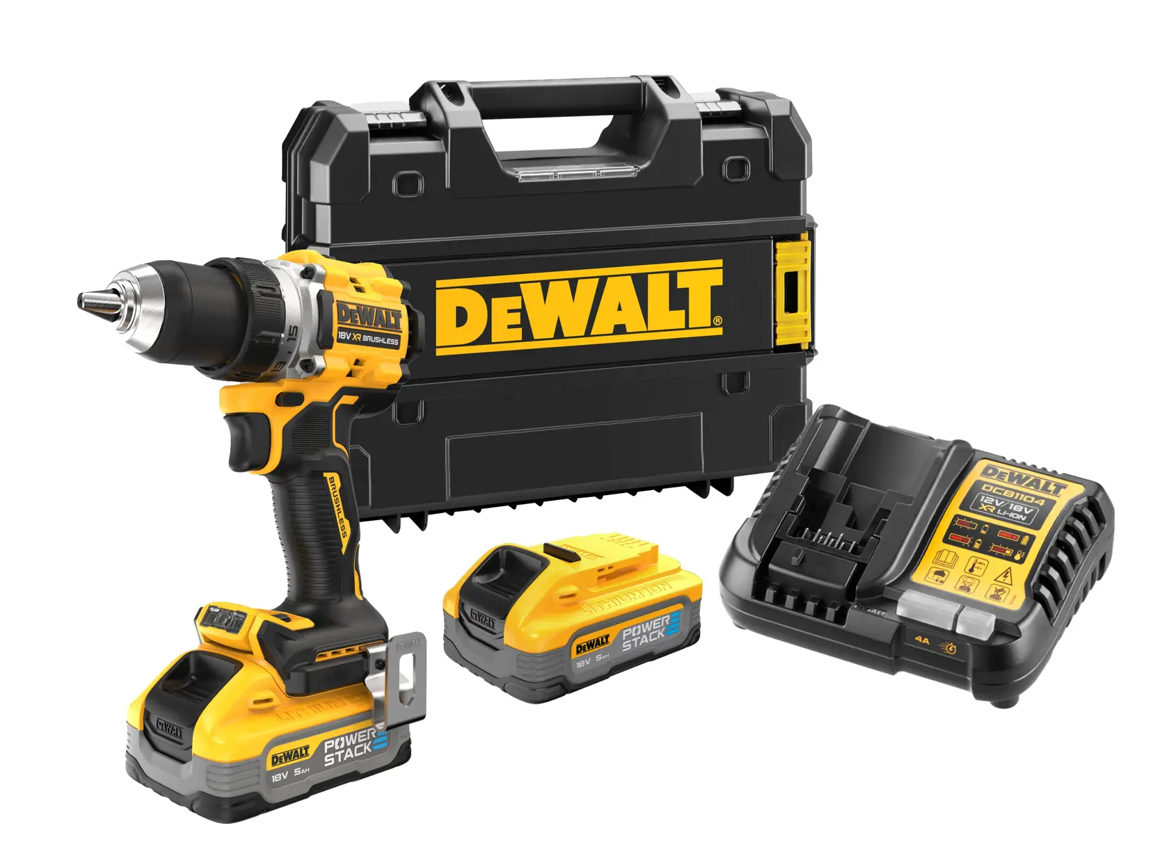 Mașină de găurit fără perii de 18V XR - 2 X POWERSTACK™ 5AH