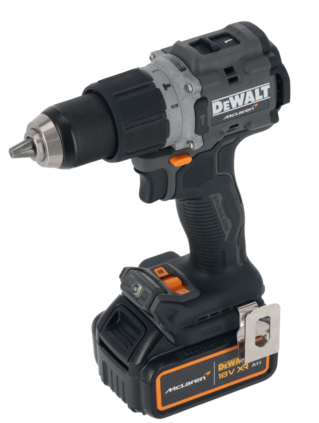 Mașină de găurit cu percuție fără perii DEWALT® x McLaren F1 Team 18V XR - 2 x 5AH