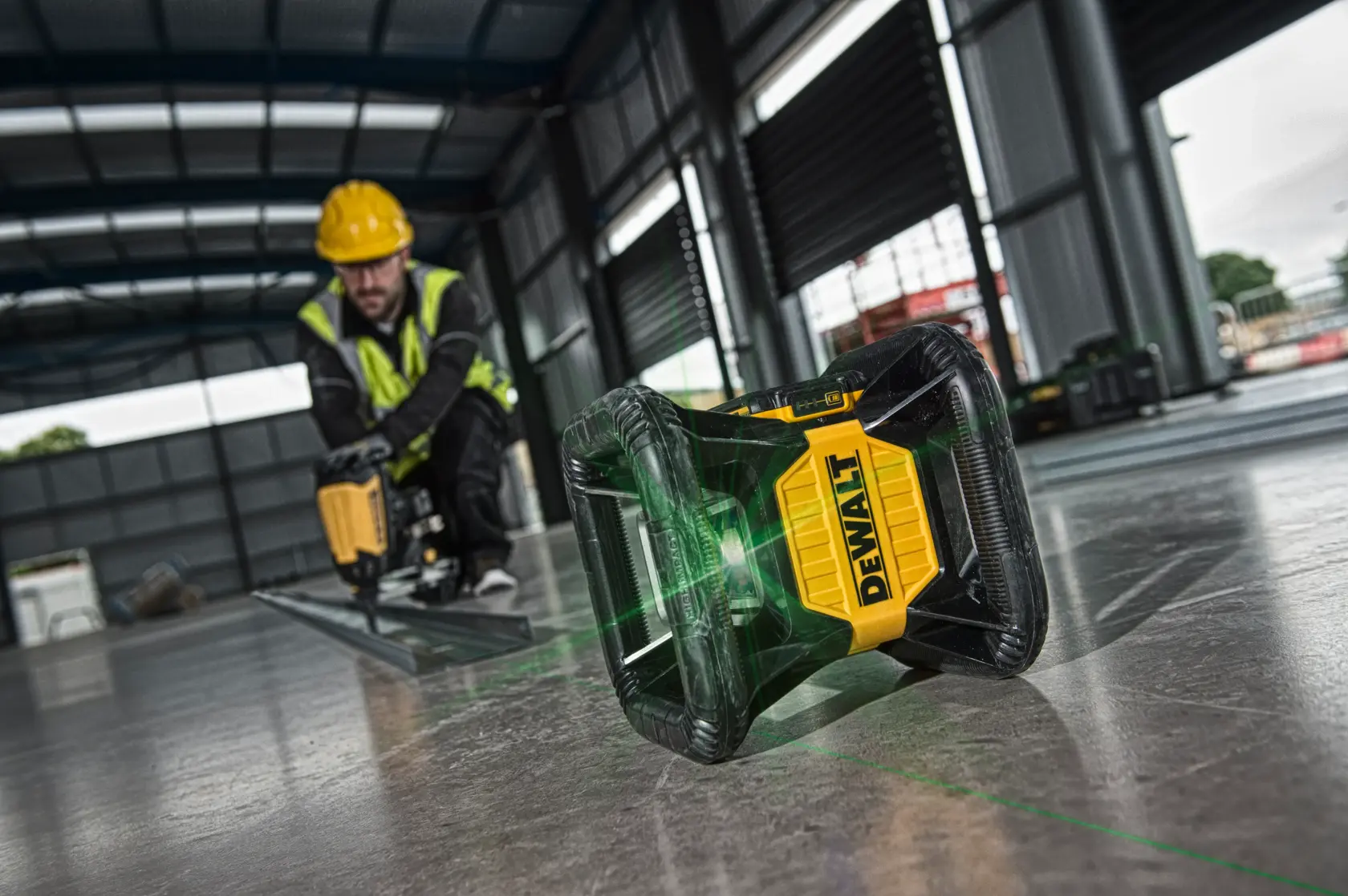 Laser rotativ verde rotativ XR de 18 V - 1 X  2Ah