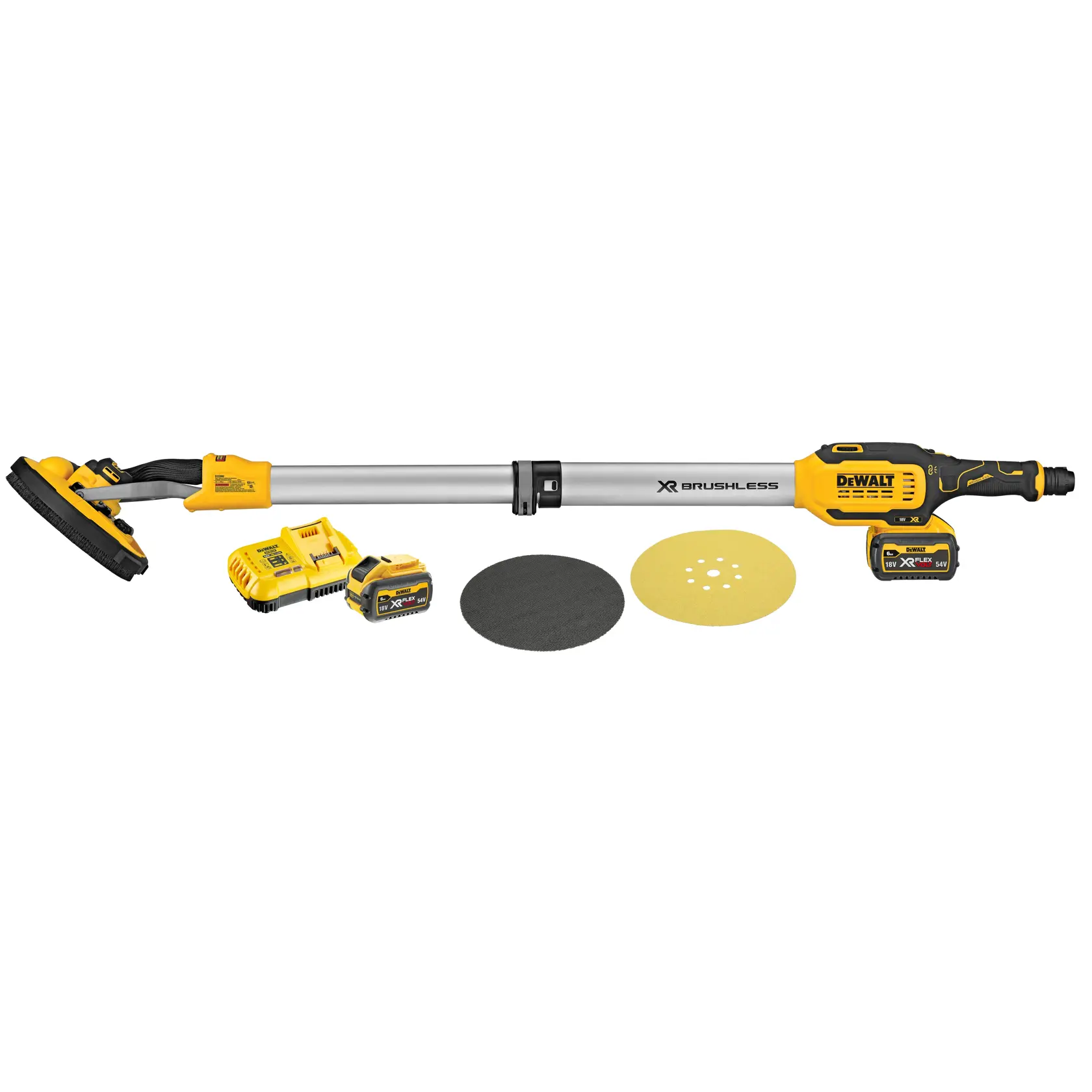 Șlefuitor pentru gips-carton XR cu motor fără perii de 18 V, de 225 mm - 2 X 6Ah