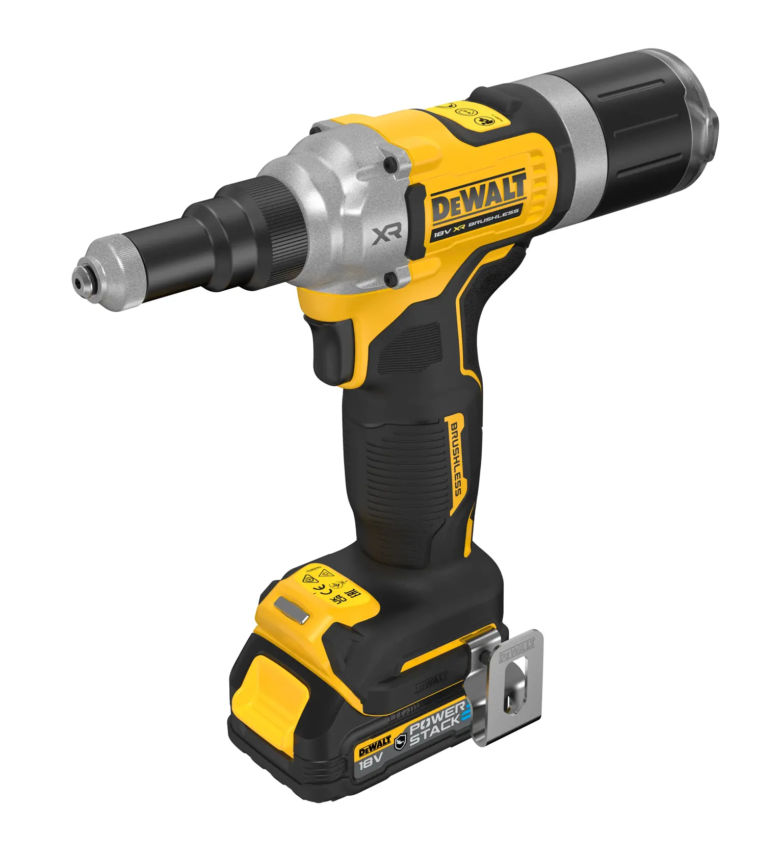 Sculă de nituit de 6,3 mm, cu motor fără perii, CR de 18 V - 2 X POWERSTACK™, compactă, clasa G