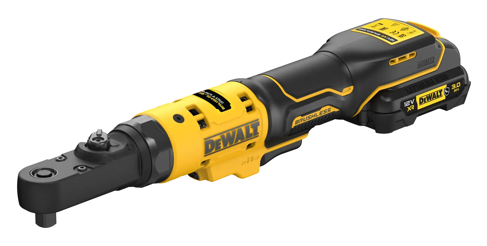 Cheie cu clichet de 3/8" și 1/4", fără perii, XR de 12 V - 2 x 3 AH, Clasa G