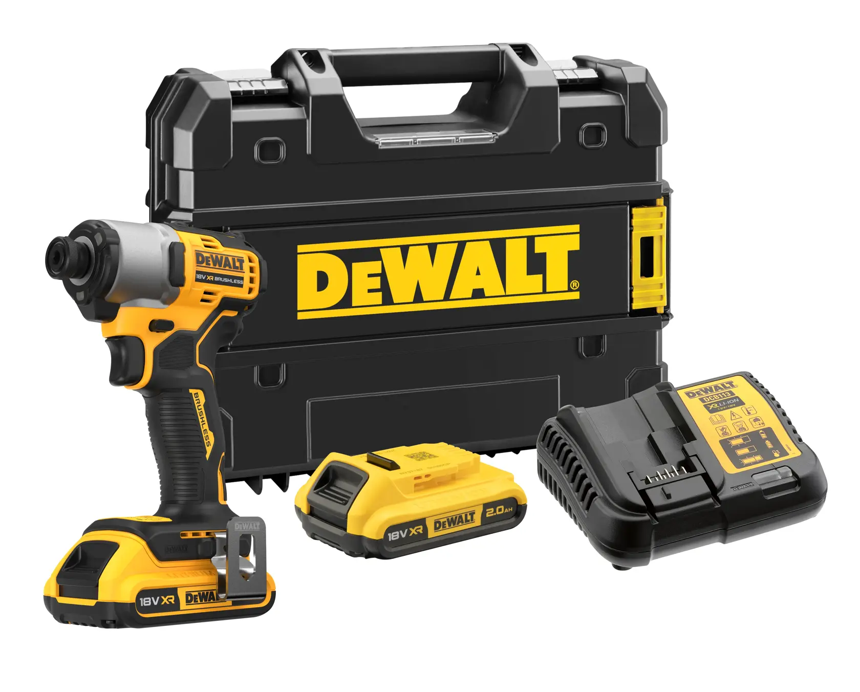 Mașină de înșurubat cu impact și motor fără perii de 18 V XR - 2 X 2 Ah