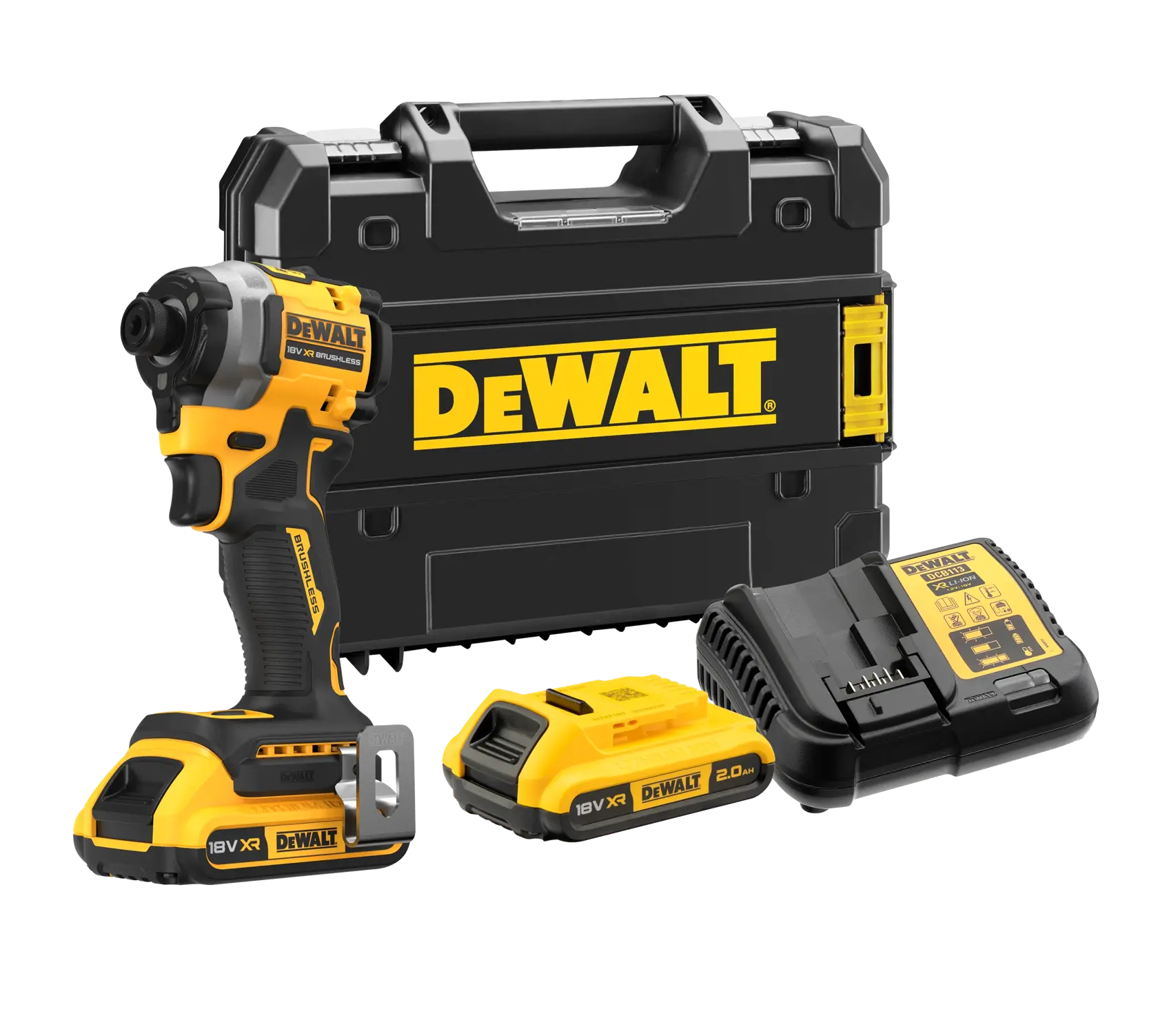 Mașină de găurit și înșurubat compactă cu impact de 18 V XR cu motor fără perii - 2 X 2 Ah