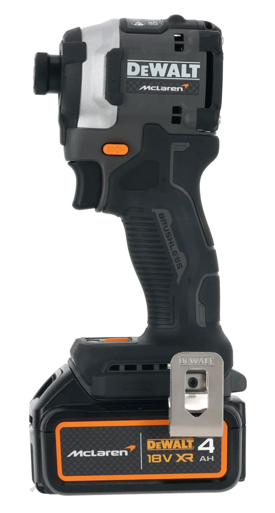 Mașină de găurit cu percuție fără perii DEWALT® x McLaren F1 Team 18V XR - 2 x 4AH