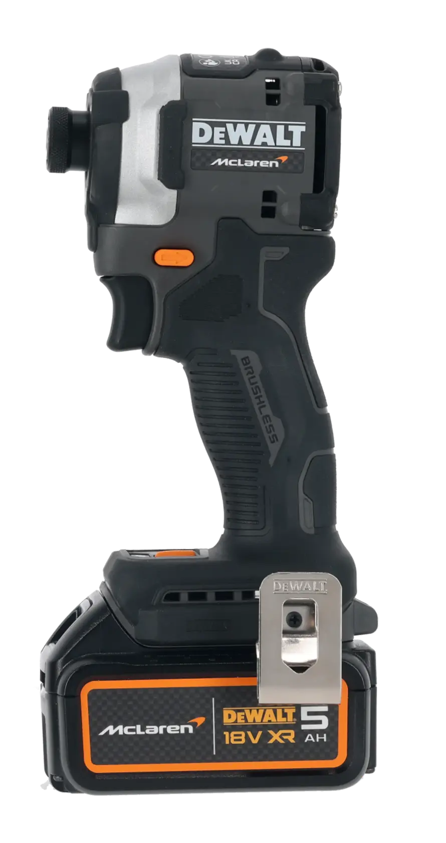 Mașină de găurit cu percuție fără perii DEWALT® x McLaren F1 Team 18V XR - 2 x 5AH