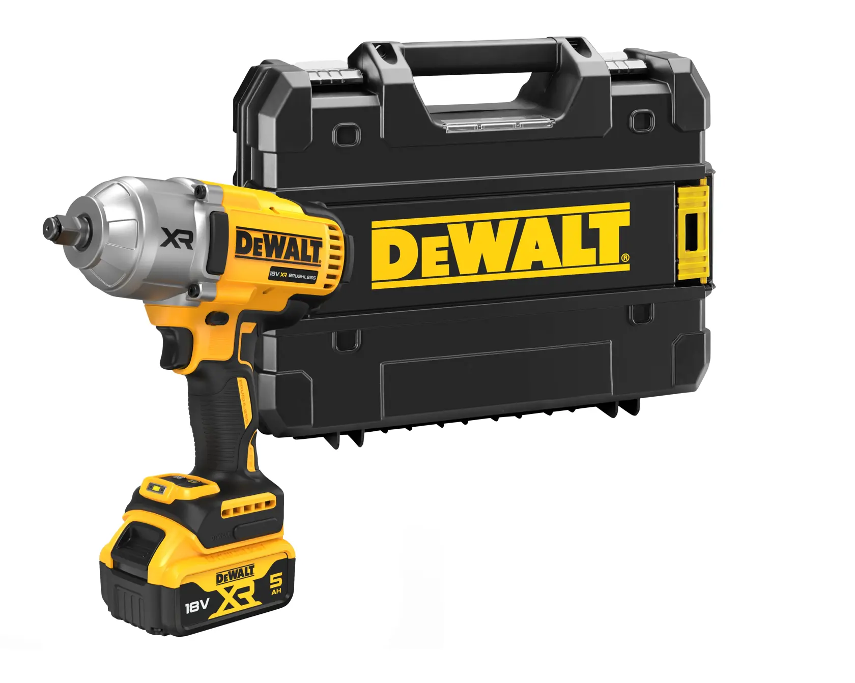 Cheie de impact cu cuplu mare de torsiune de 1/2" cu inel Hog de 18 V XR fără perii - unitate goală în TSTAK®