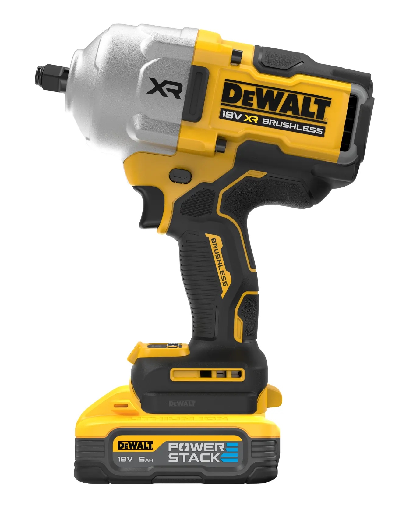 Cheie de impact de 1/2", cuplu mare, cu motor fără perii, XR de 18 V - 2 X POWERSTACK™ 5 AH