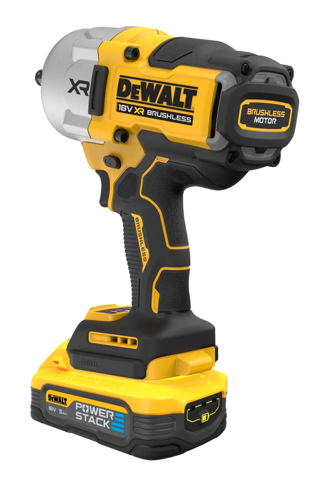 Cheie de impact de 1/2", cuplu mare, cu motor fără perii, XR de 18 V - 2 X POWERSTACK™ 5 AH