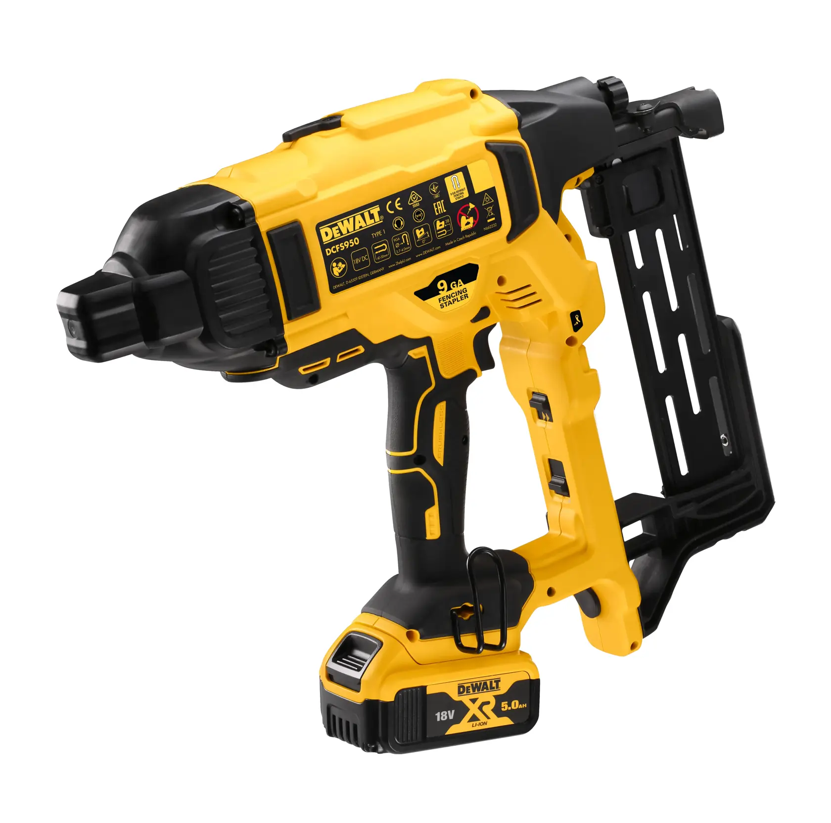 Capsator pentru garduri de împrejmuire fără perii de 18V XR - 2 X 5Ah