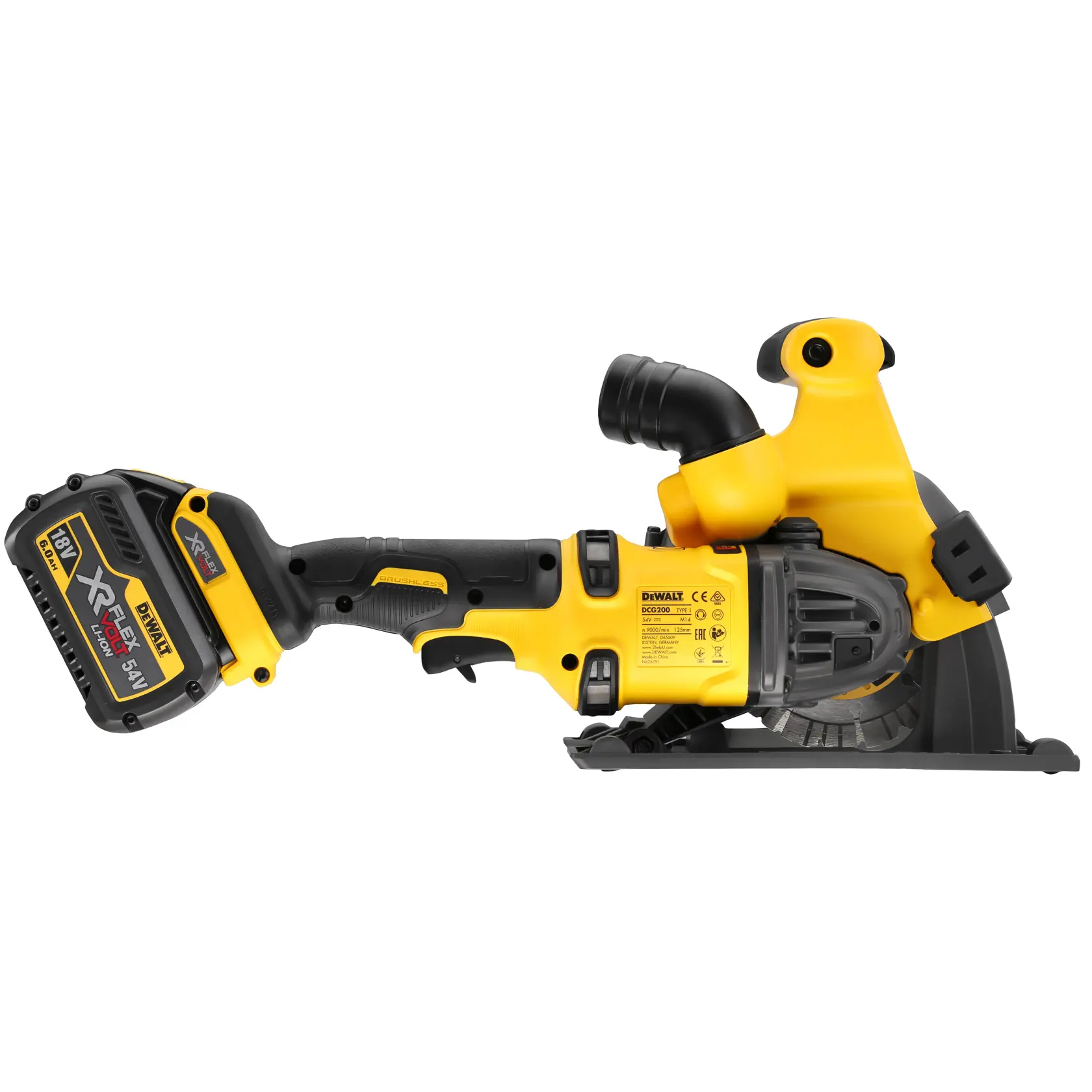 Freză de canelat pentru perete 54 V XR Flexvolt - 2 X 6 Ah