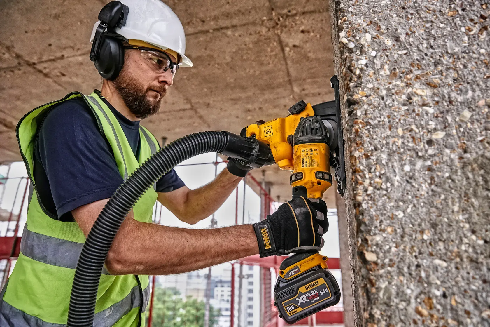 Freză de canelat pentru perete 54 V XR Flexvolt - 2 X 6 Ah