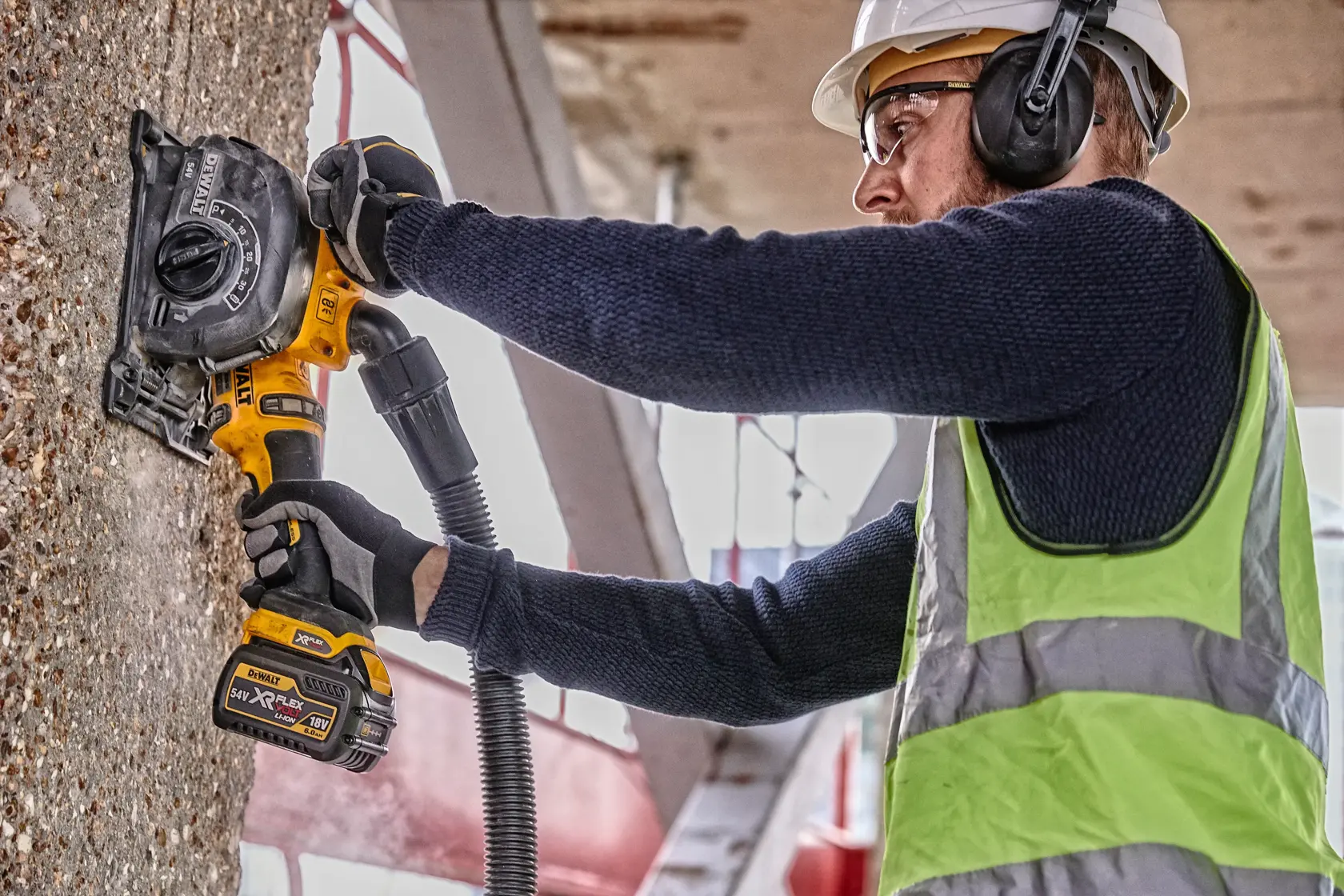 Freză de canelat pentru perete 54 V XR Flexvolt - 2 X 6 Ah