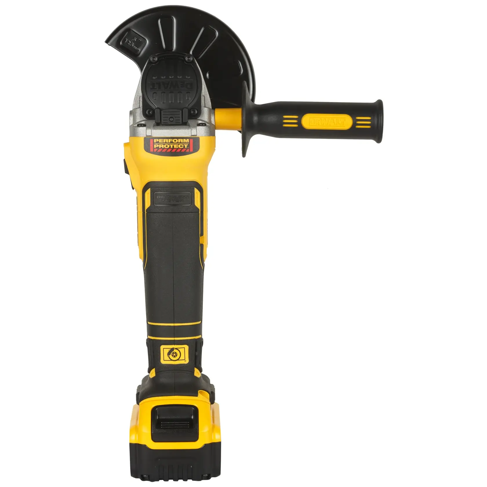 Polizor unghiular de 125 mm, 18V XR, cu motor fără perii - 2 X 5Ah