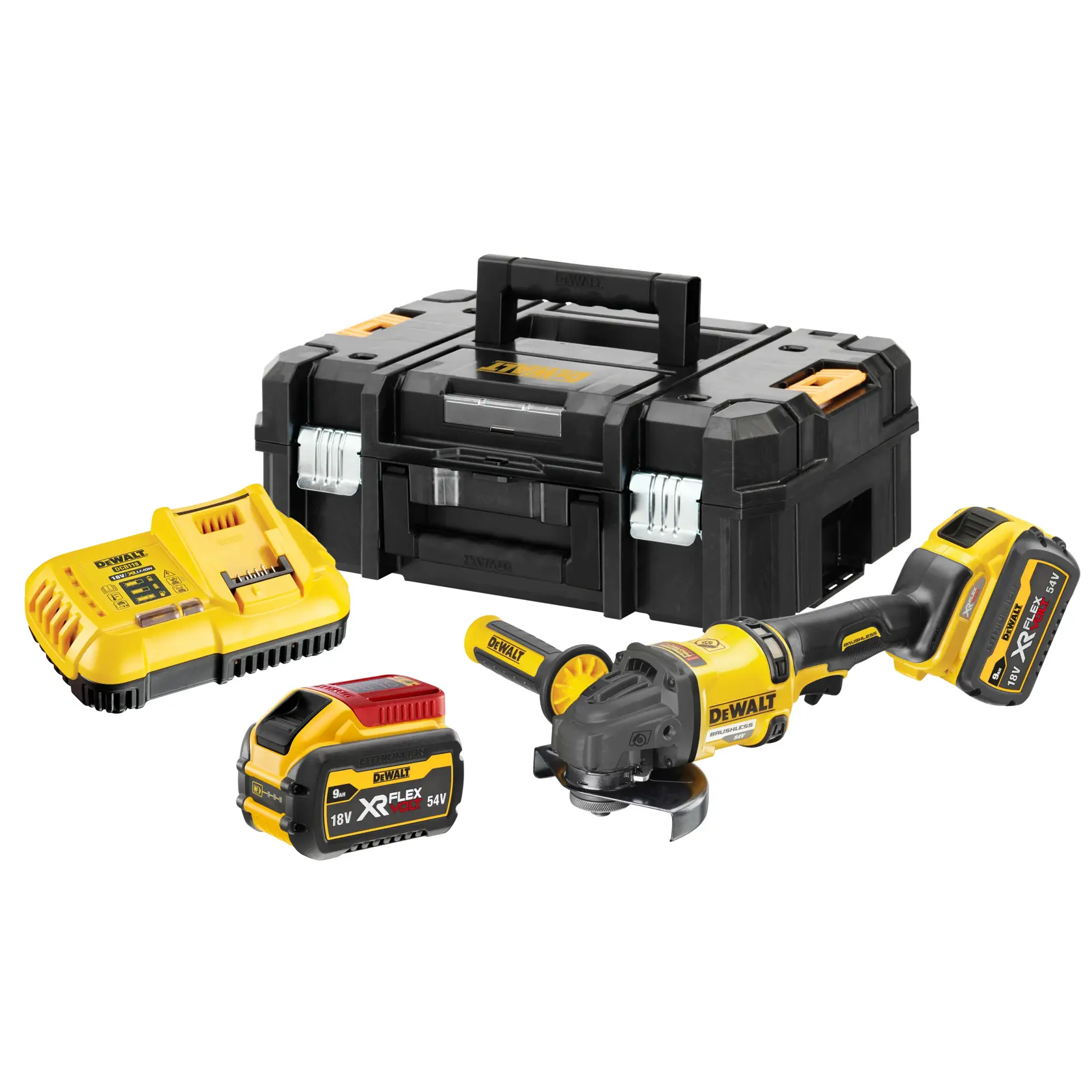 Polizor unghiular 54V XR Flexvolt de 125 mm - 2 X 9Ah