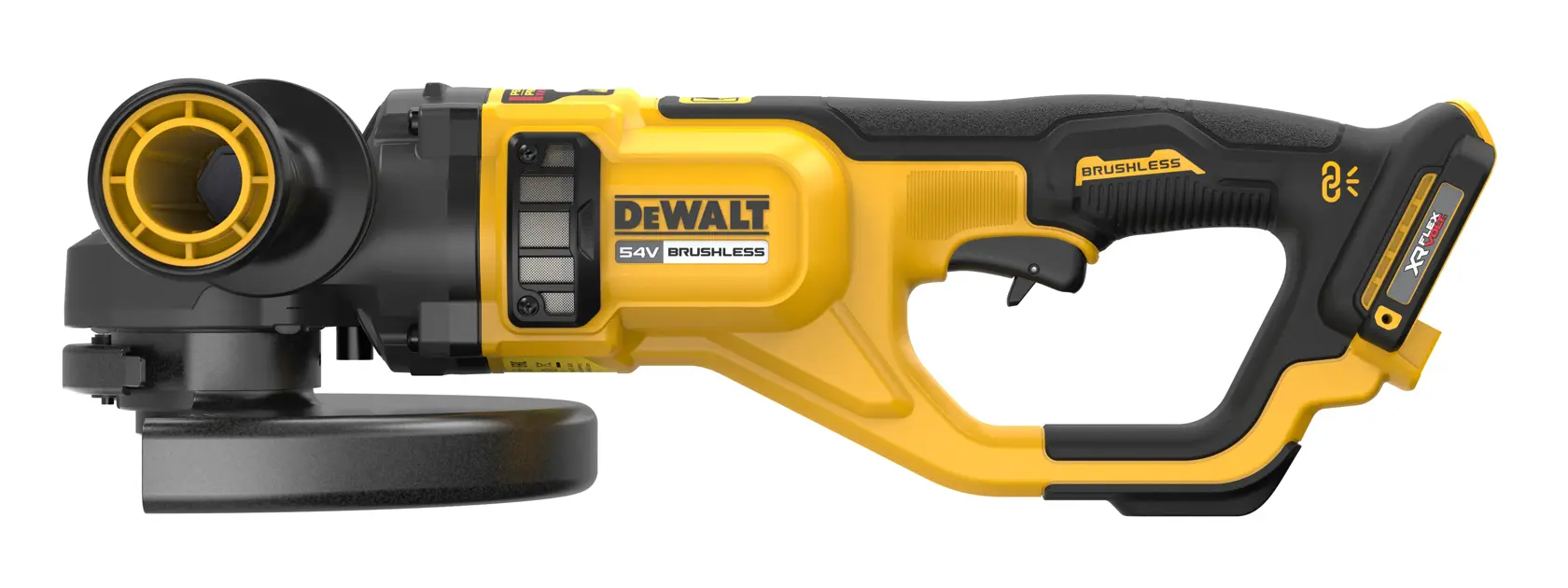 Polizor unghiular FLEXVOLT de 230 mm, XR, de 54 V - doar scula