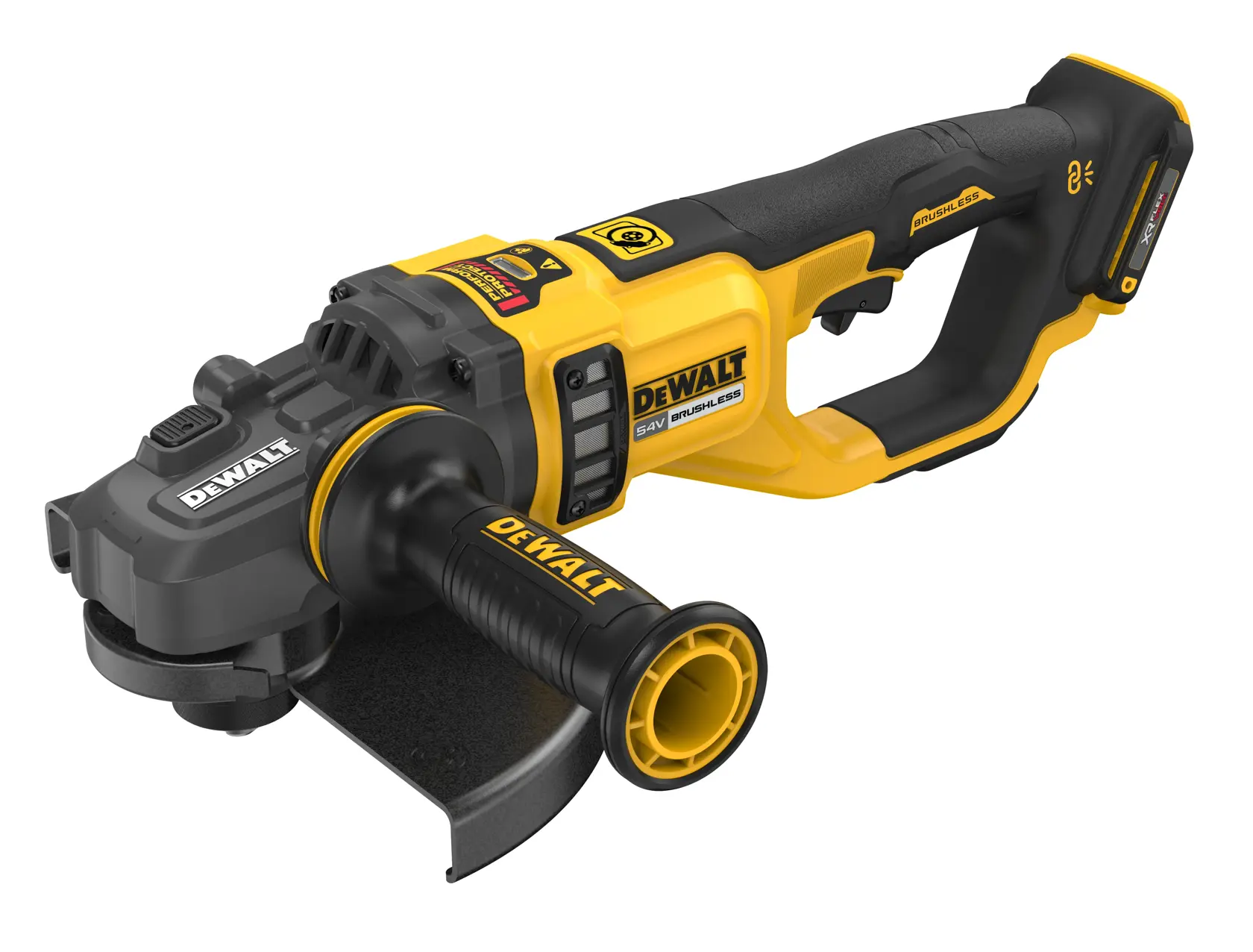 Polizor unghiular FLEXVOLT de 230 mm, XR, de 54 V - doar scula