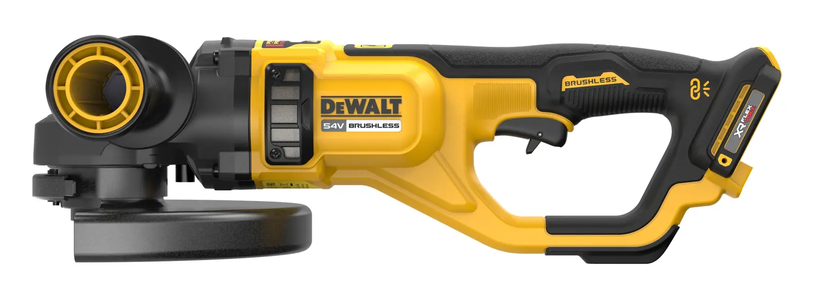 Polizor unghiular FLEXVOLT de 230 mm, XR, de 54 V - doar scula