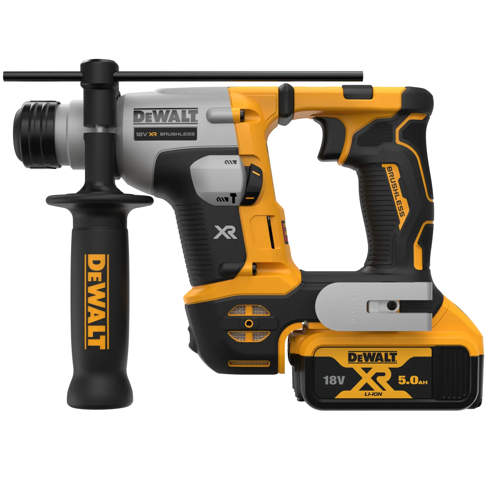 Ciocan rotopercutor cu motor fără perii SDS-Plus de 18V XR, 16 mm - 2 x 5 Ah