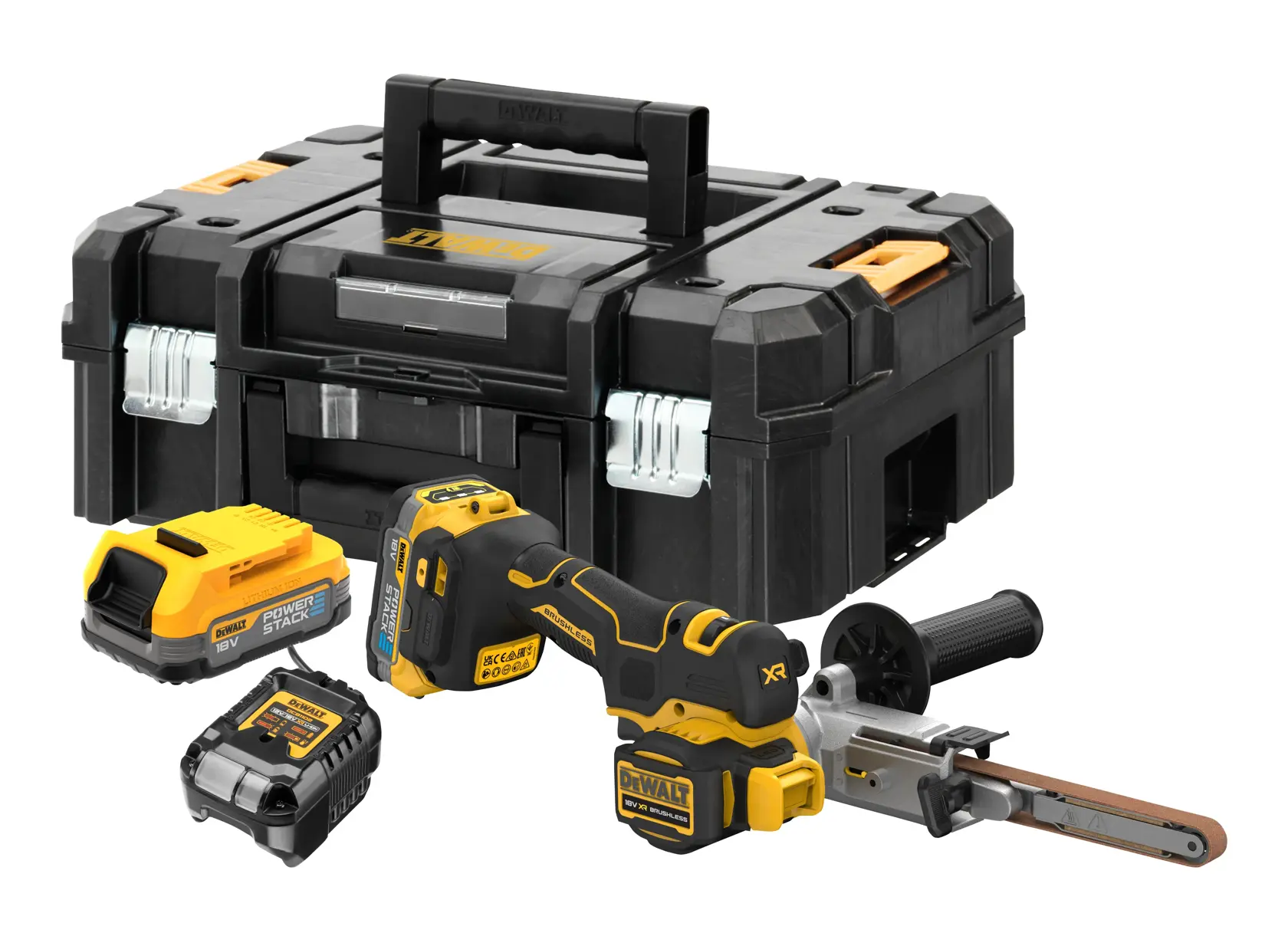Șlefuitor cu bandă cu motor fără perii XR de 18 V - 2 X POWERSTACK™ Compact