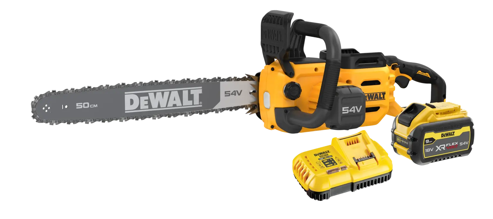 Ferăstrău cu lanț de mare putere 54V XR Flexvolt 50cm - 1 x 9Ah