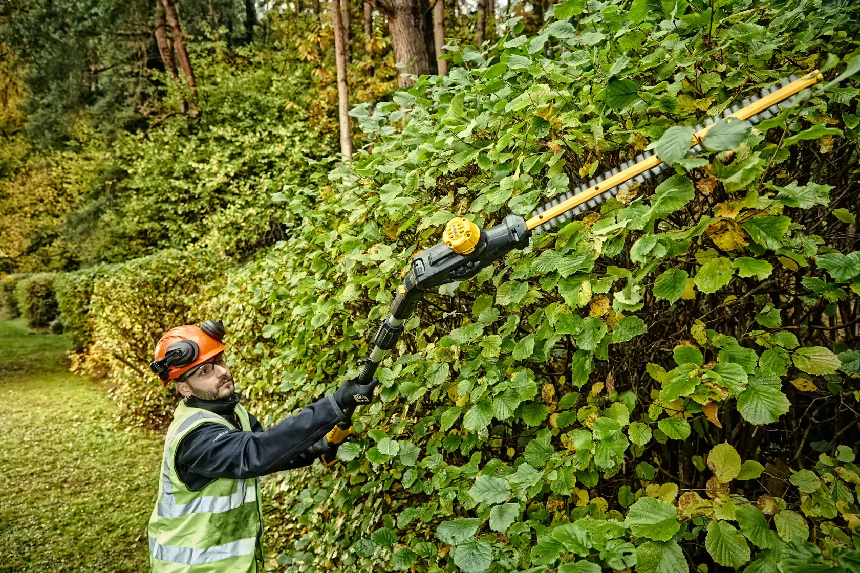 Trimmer pentru gard viu cu prăjină XR de 18V - Unitate goală