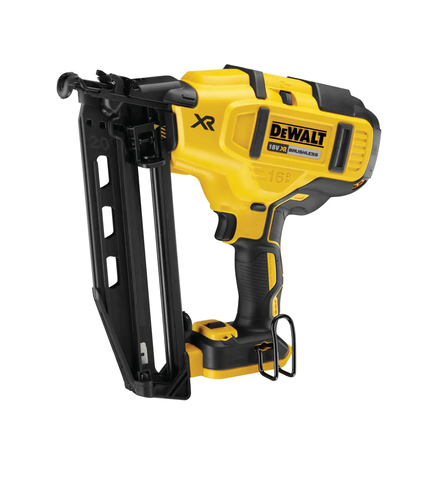 PISTOL DE BĂTUT CUIE, CU MOTOR FĂRĂ PERII, XR DE 18 V PENTRU LUCRĂRI DE FINISARE 16GA - UNITATE FĂRĂ ACCESORII