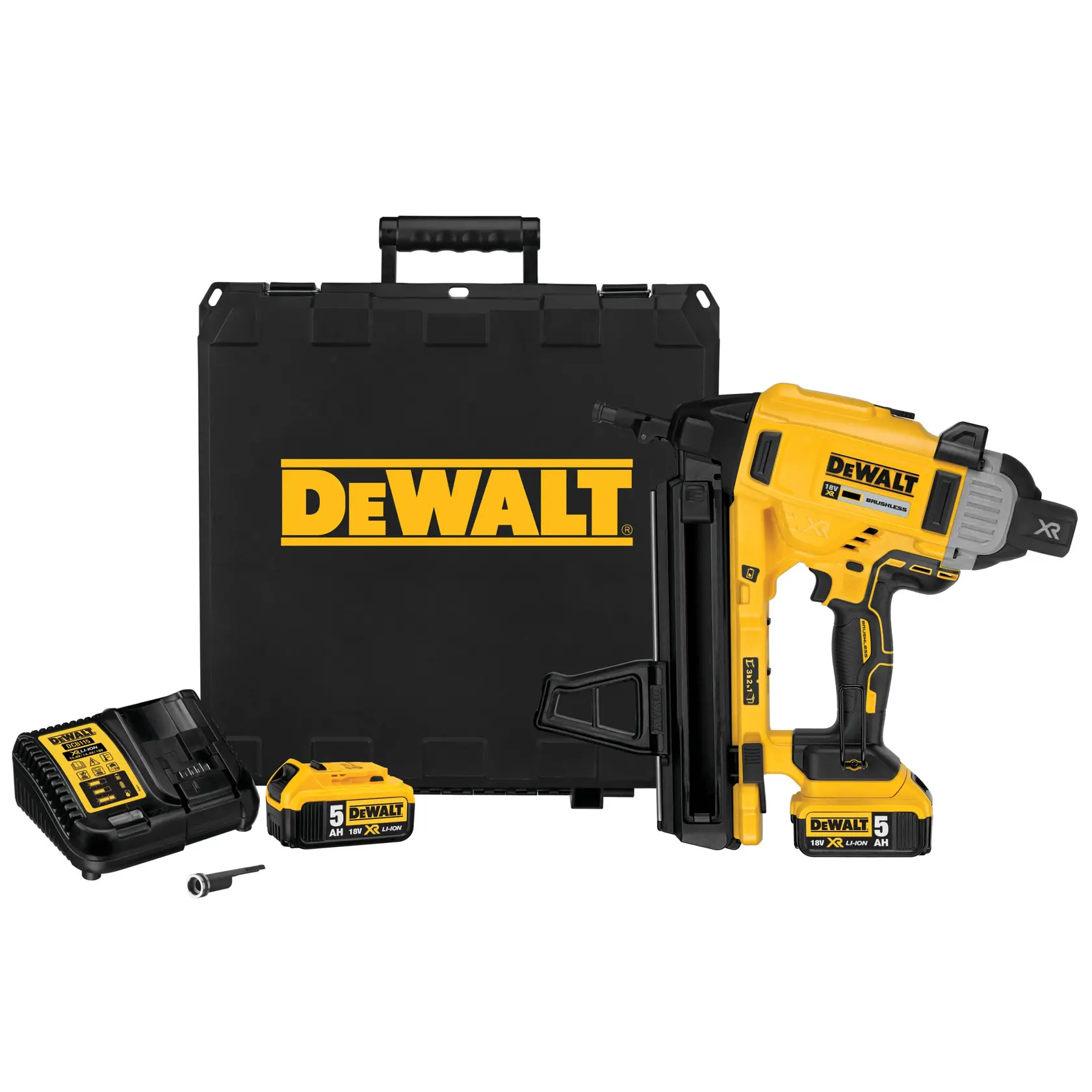 Pistol de bătut cuie în beton, cu motor fără perii, XR de 18 V - 2 X 5Ah
