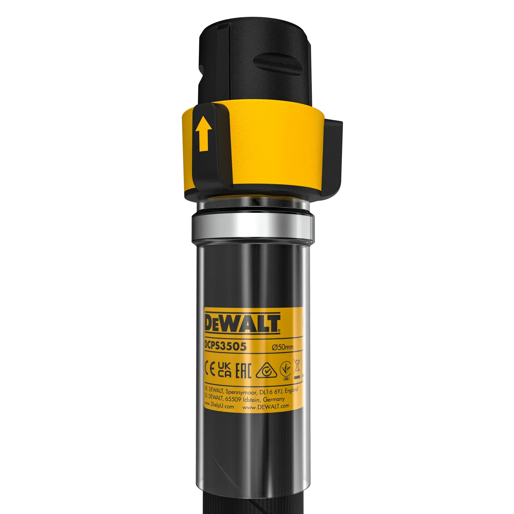 Vibrator pentru beton DEWALT® POWERSHIFT™ Sticlă de 50 mm / furtun de 5 m