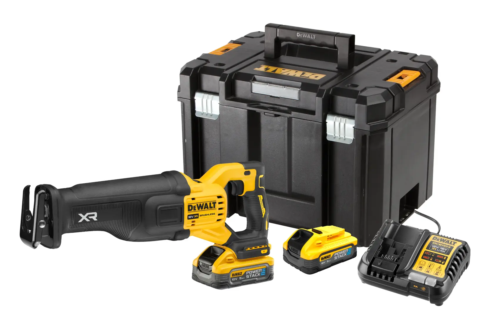 Fierăstrău cu mișcare alternativă, cu motor fără perii, XR de 18 V - 2 X POWERSTACK™ 5 AH