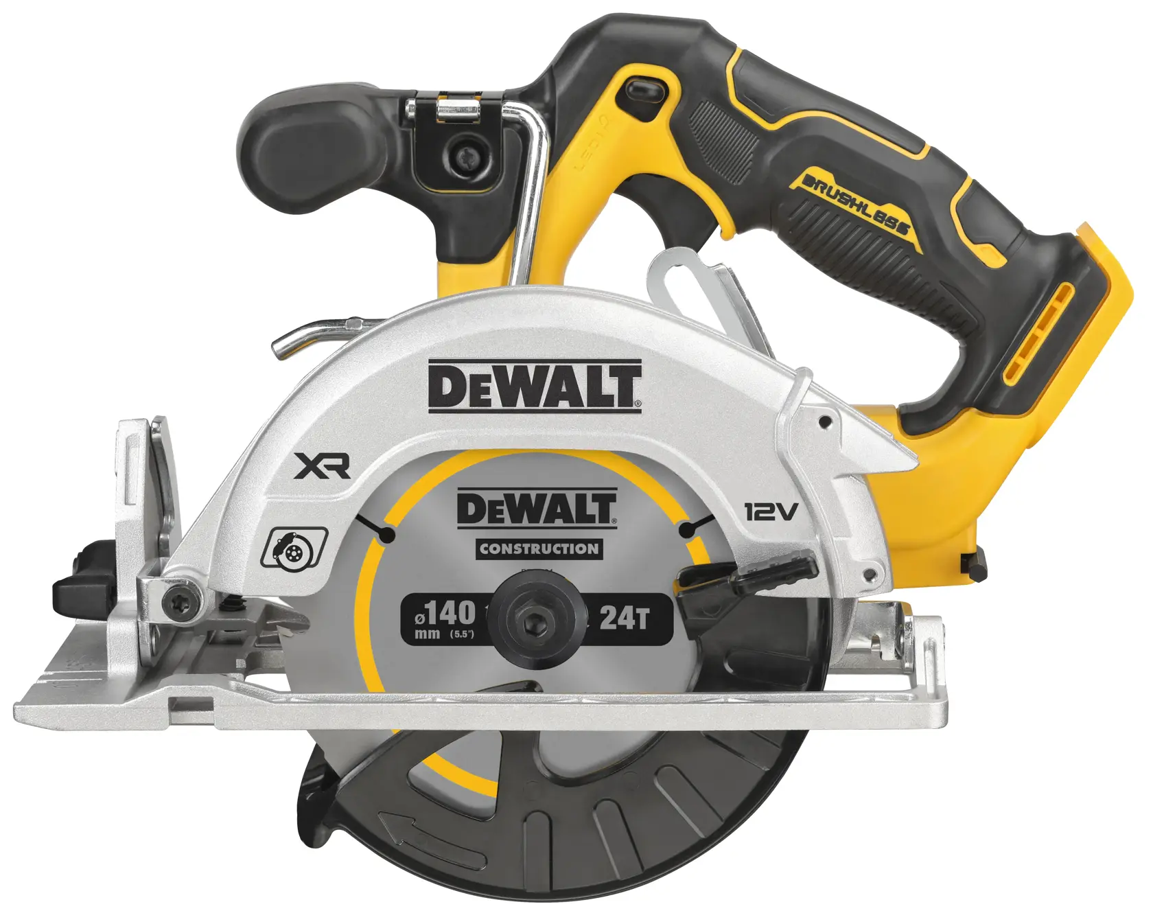 Ferăstrău circular XR de 12V, cu motor fără perii, de 140 mm - Unitate fără accesorii