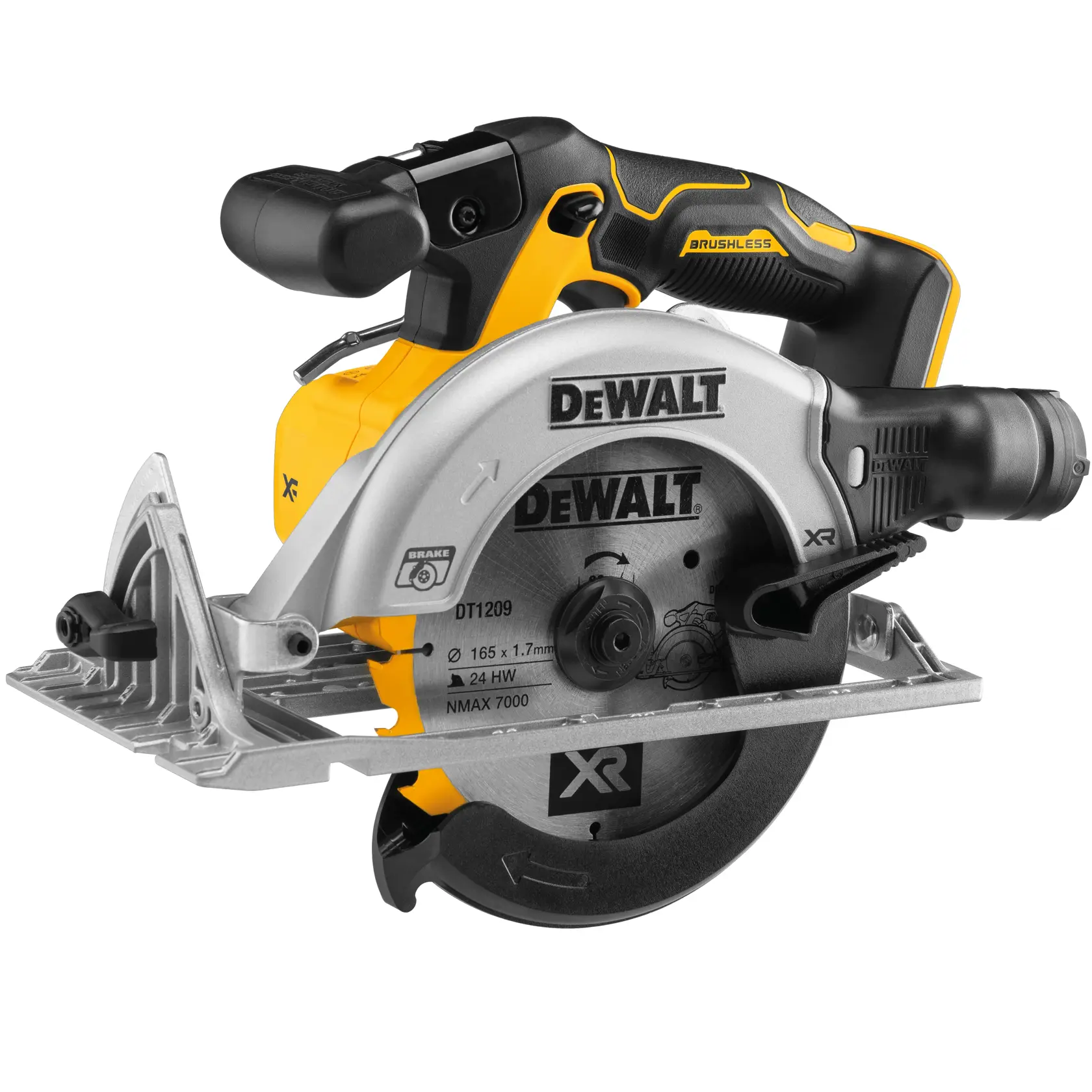 Ferăstrău circular 18V XR 165mm (unitate goală)