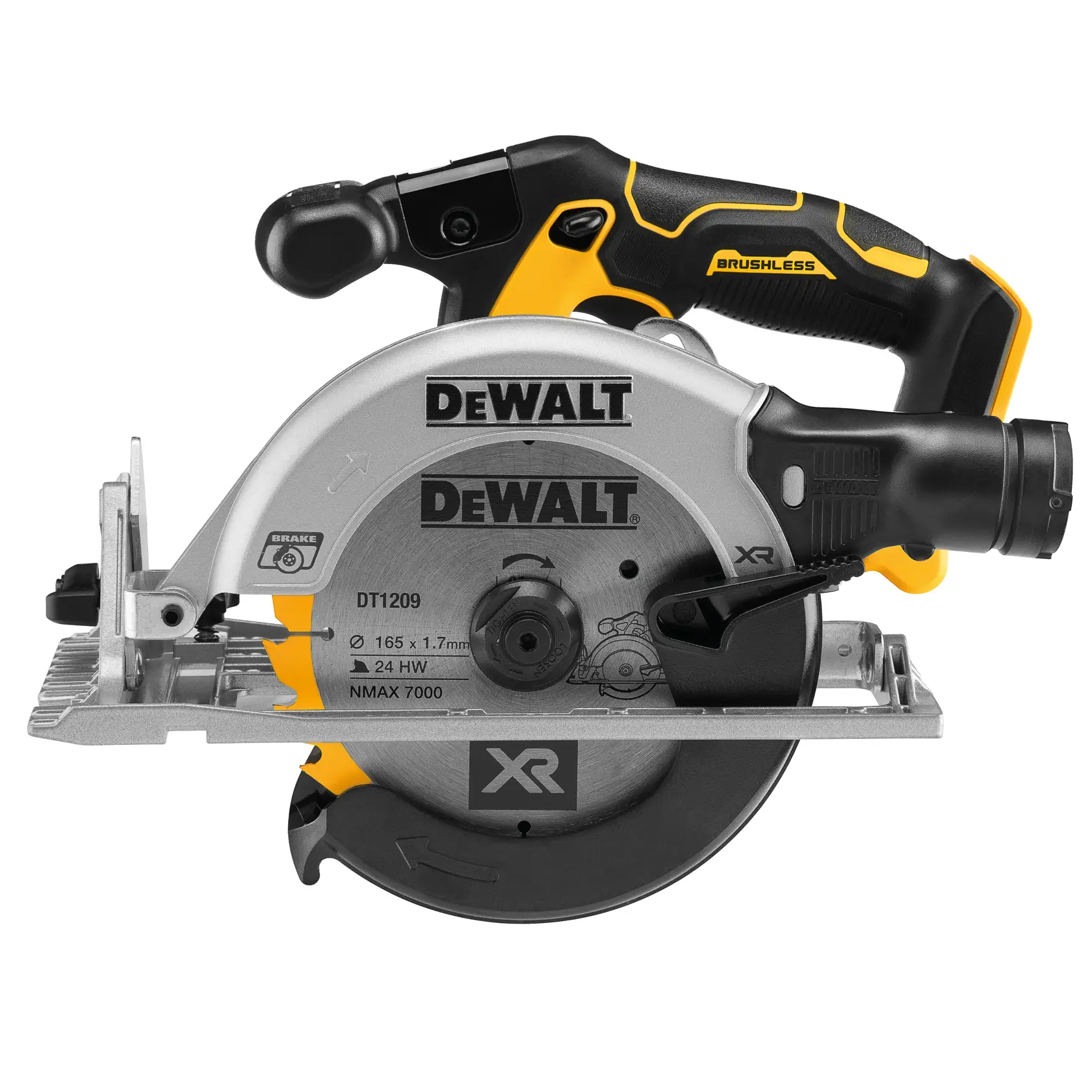 Ferăstrău circular 18V XR 165mm (unitate goală)