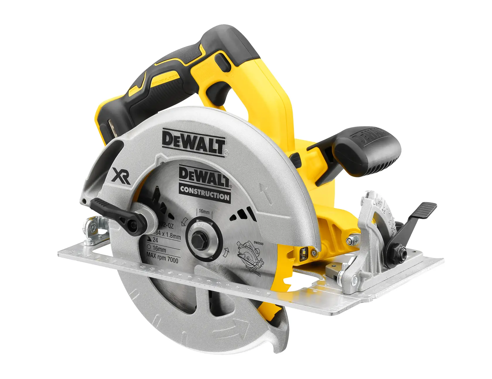 Ferăstrău circular XR de 18 V, cu motor fără perii, de 184 mm - Unitate fără accesorii