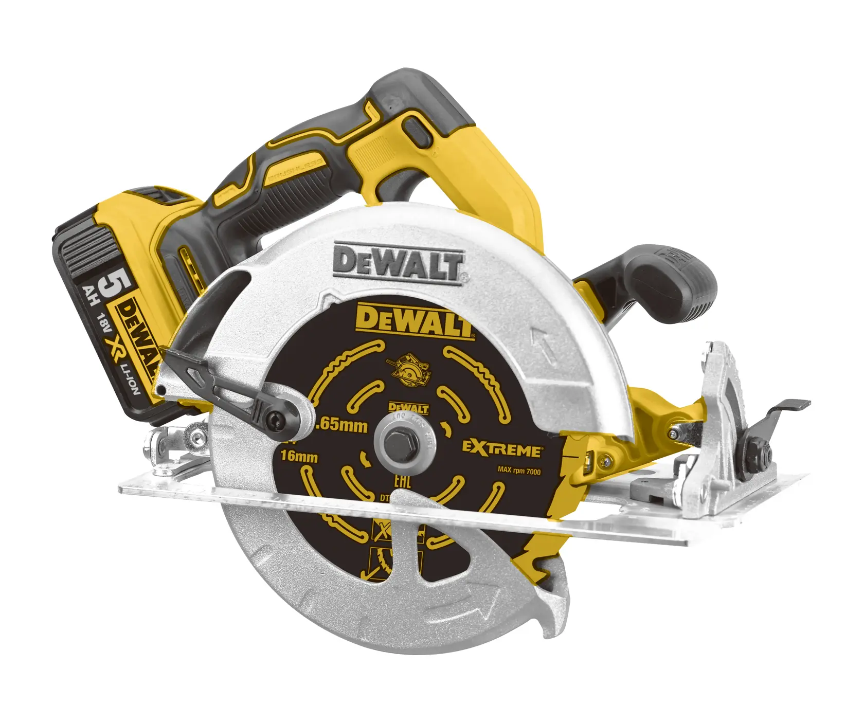Ferăstrău circular XR cu motor fără perii de 18 V, de 184 mm - 2 X 5Ah