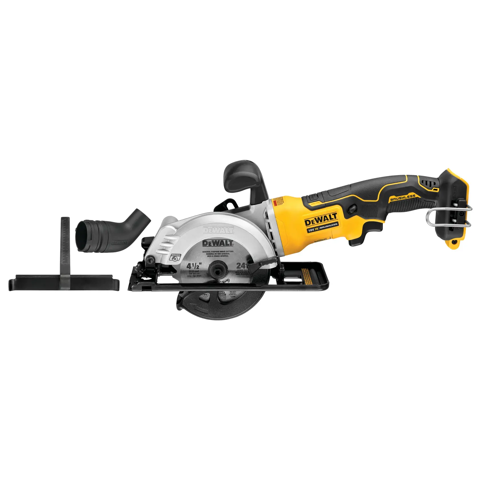 Ferăstrău circular compact XR de 18 V, cu motor fără perii, de 115 mm - Unitate fără accesorii