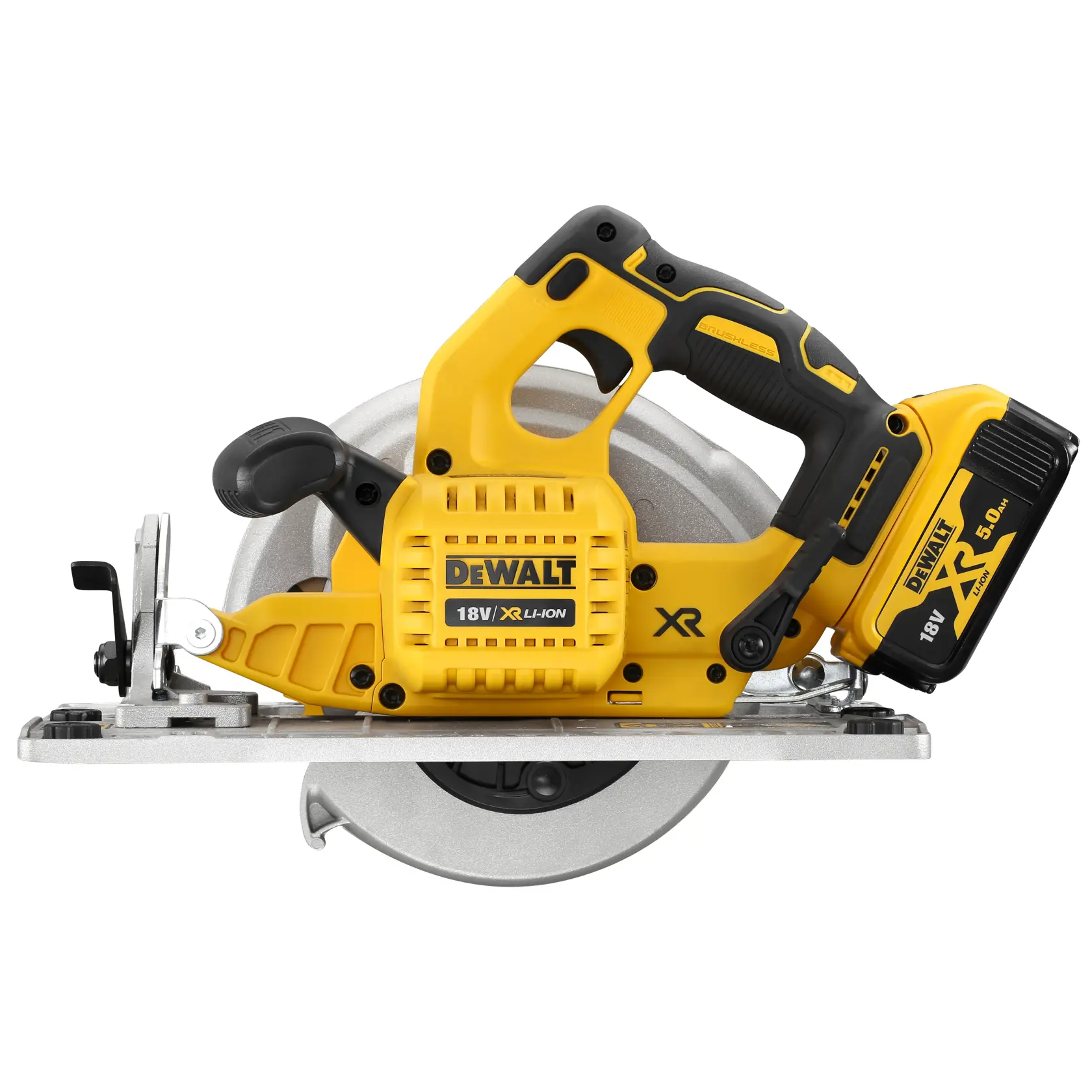 Ferăstrău circular compatibil cu șină cu motor fără perii XR de 18 V FLEXVOLT, de 184 mm