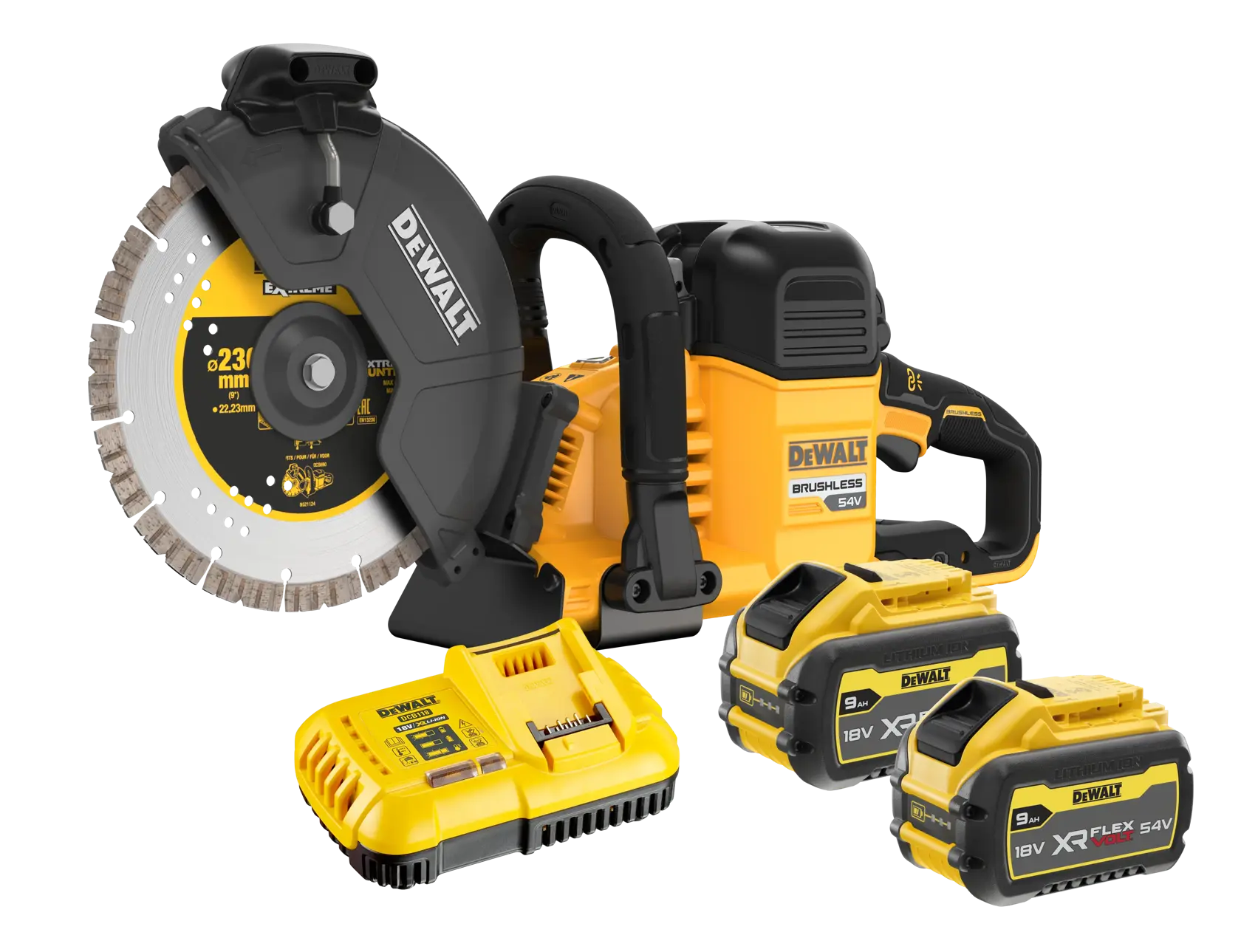 Mașină de debitat DEWALT® 54V XR® FLEXVOLT® 230 mm