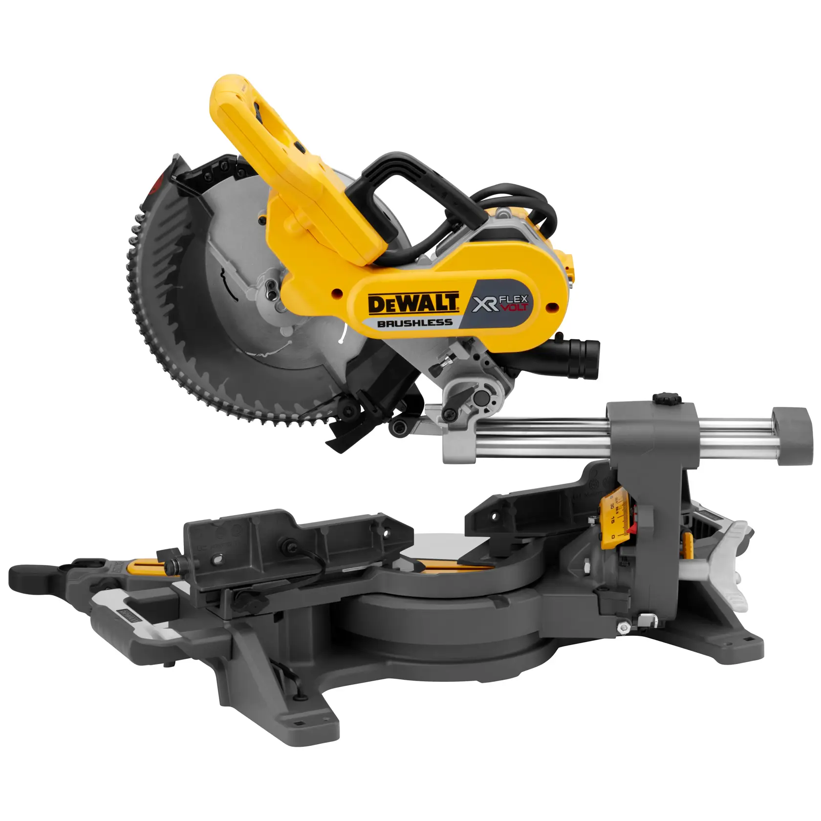 Ferăstrău unghiular XR de 54 V FLEXVOLT, de 250 mm - Unitate fără accesorii