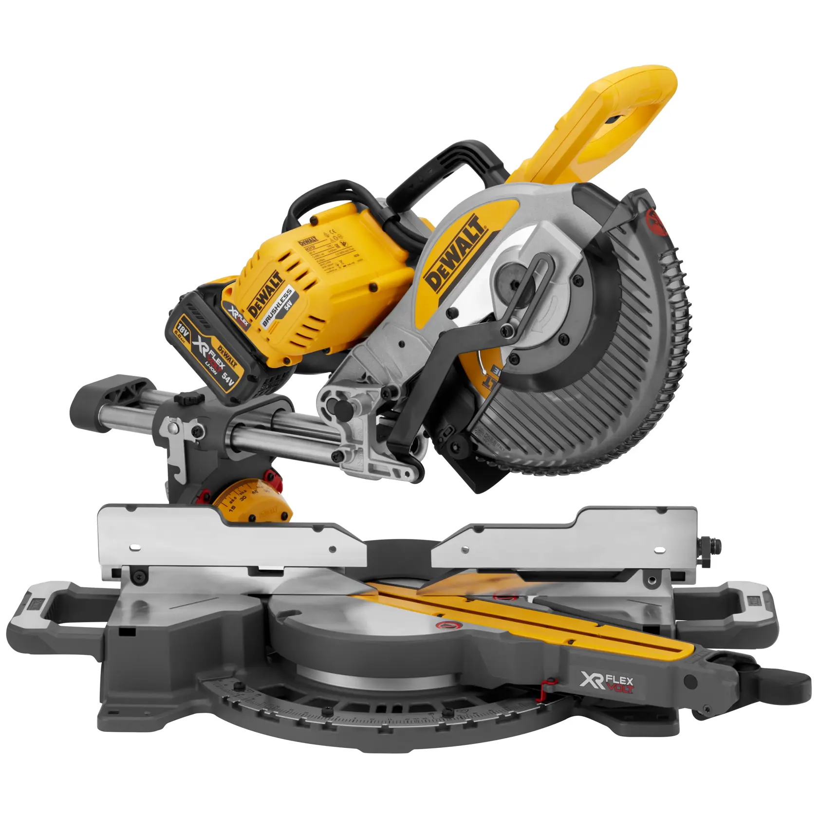 Ferăstrău unghiular XR Flexvolt de 54 V, de 250 mm - 2 X 6Ah