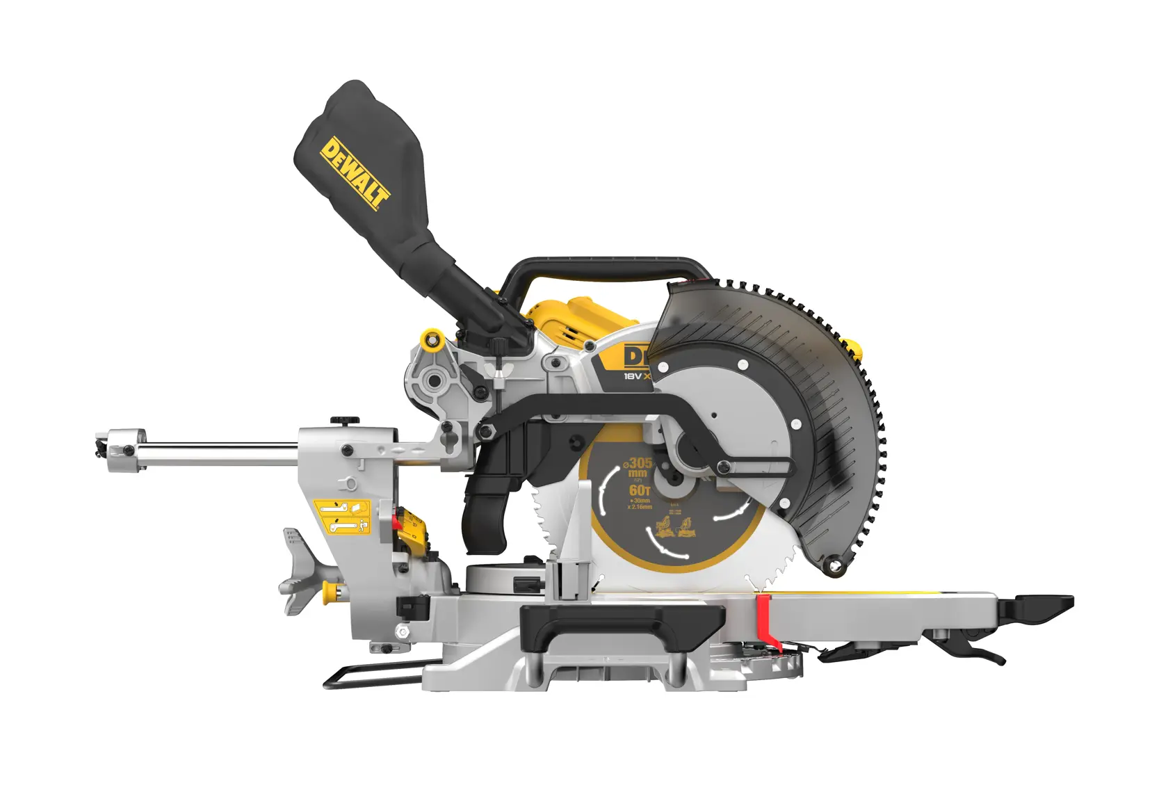Fierăstrău circular pentru tăieri în unghi DEWALT® 18V XR® 305 mm (fără acumulator și încărcător)