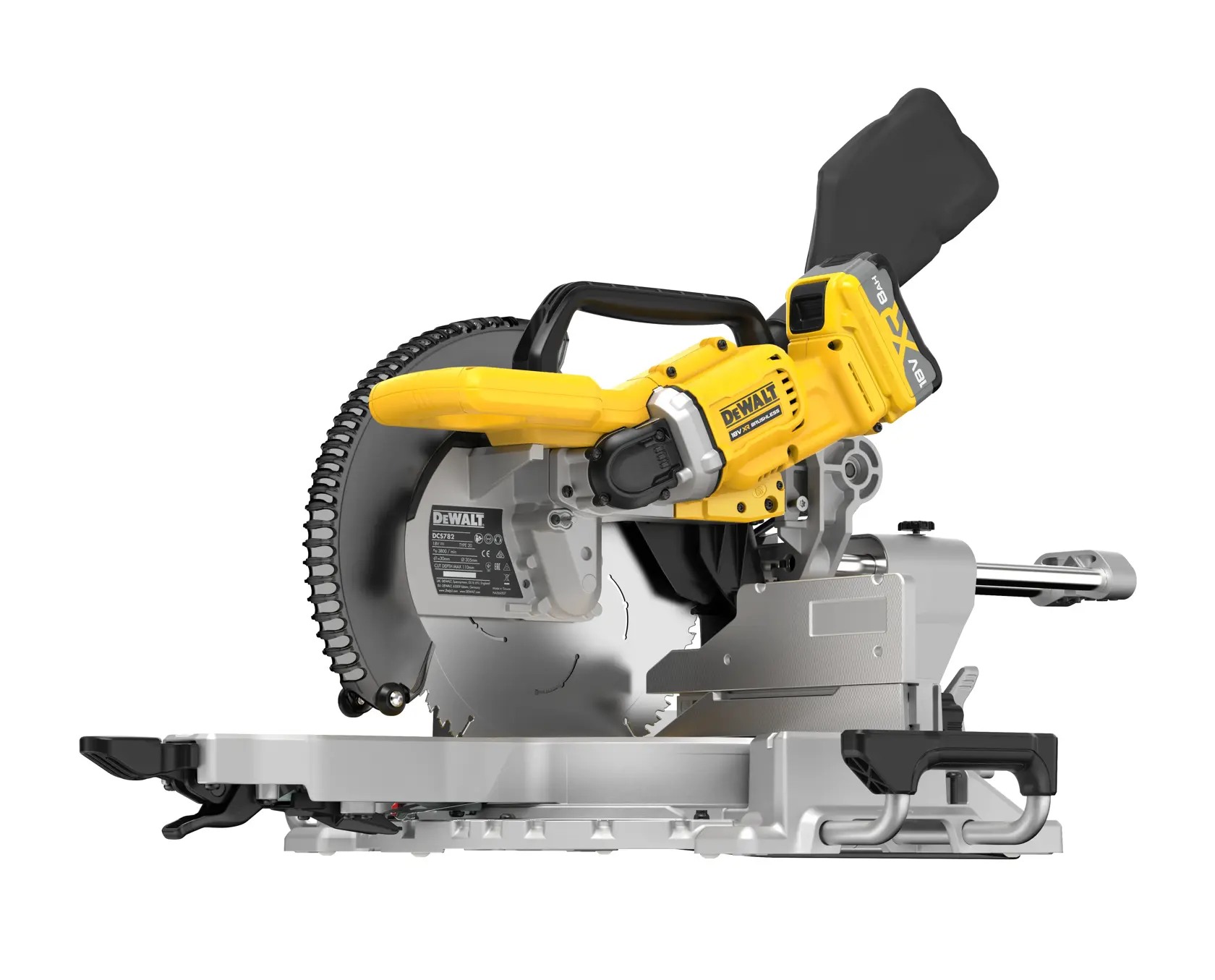 Fierăstrău circular pentru tăieri în unghi DEWALT® 18V XR® 305 mm, 2 x 8Ah