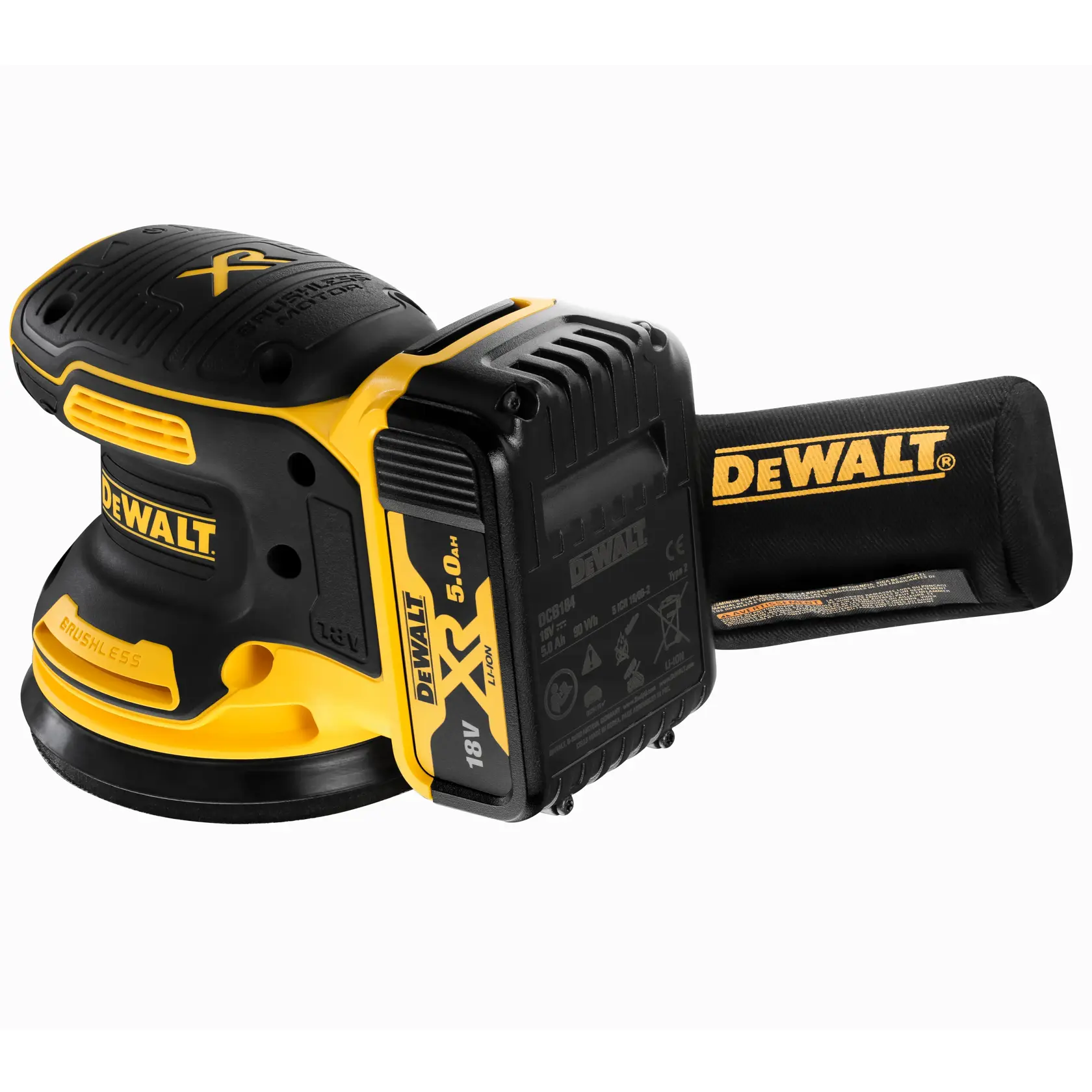 Șlefuitor XR cu motor fără perii de 18 V, de 125 mm - 2 X 5Ah