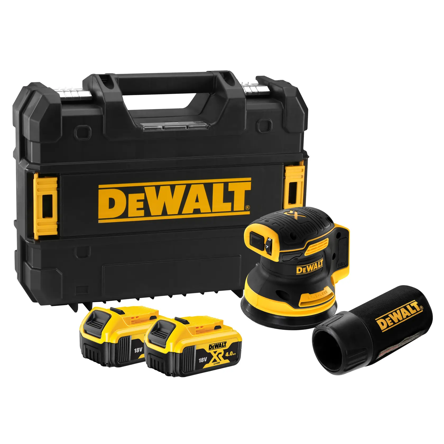 Șlefuitor XR cu motor fără perii de 18 V, de 125 mm - 2 X 5Ah