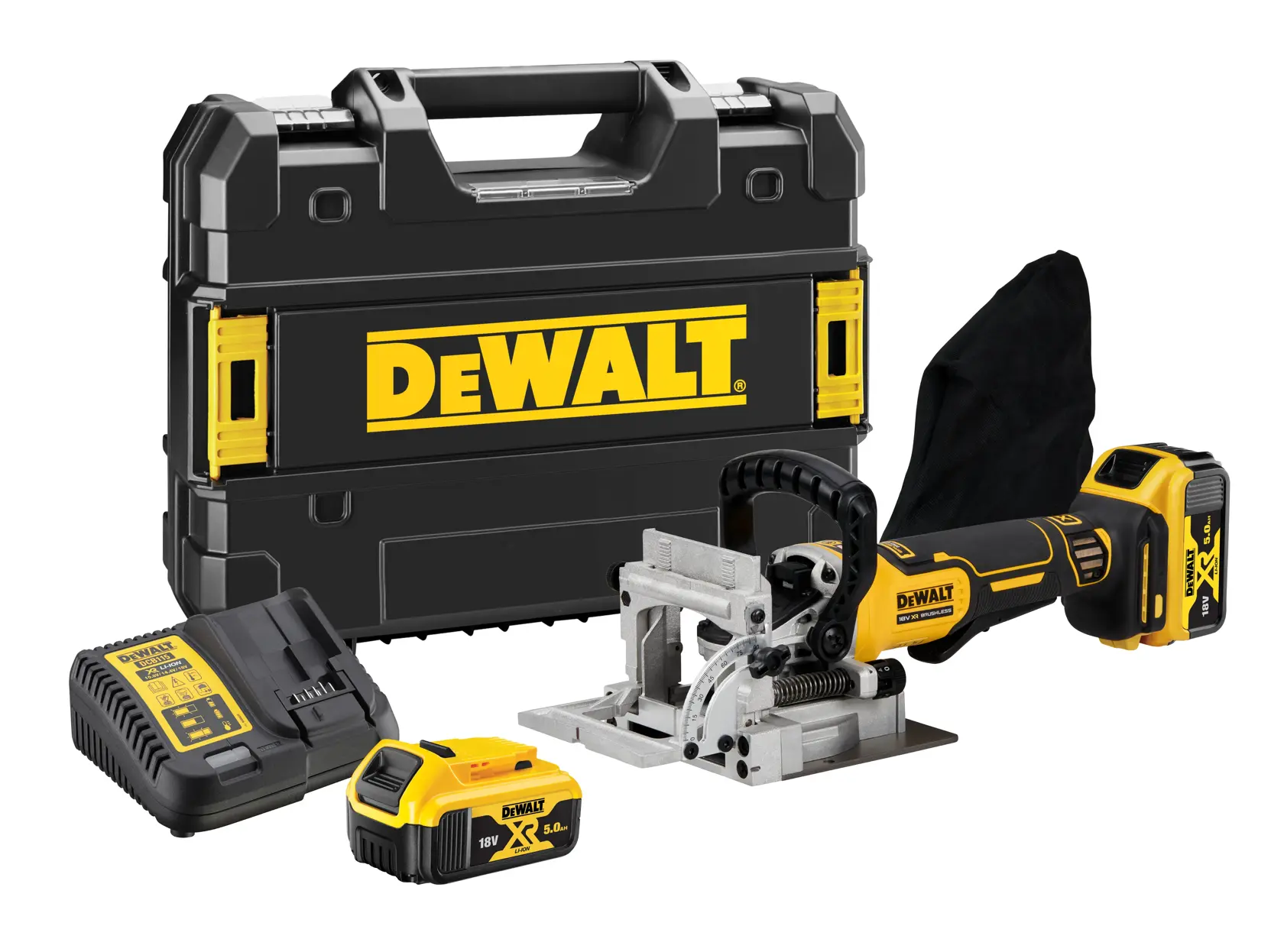 Mașină de Frezat XR cu Motor Fără Perii de 18 V - 2 X 5 Ah