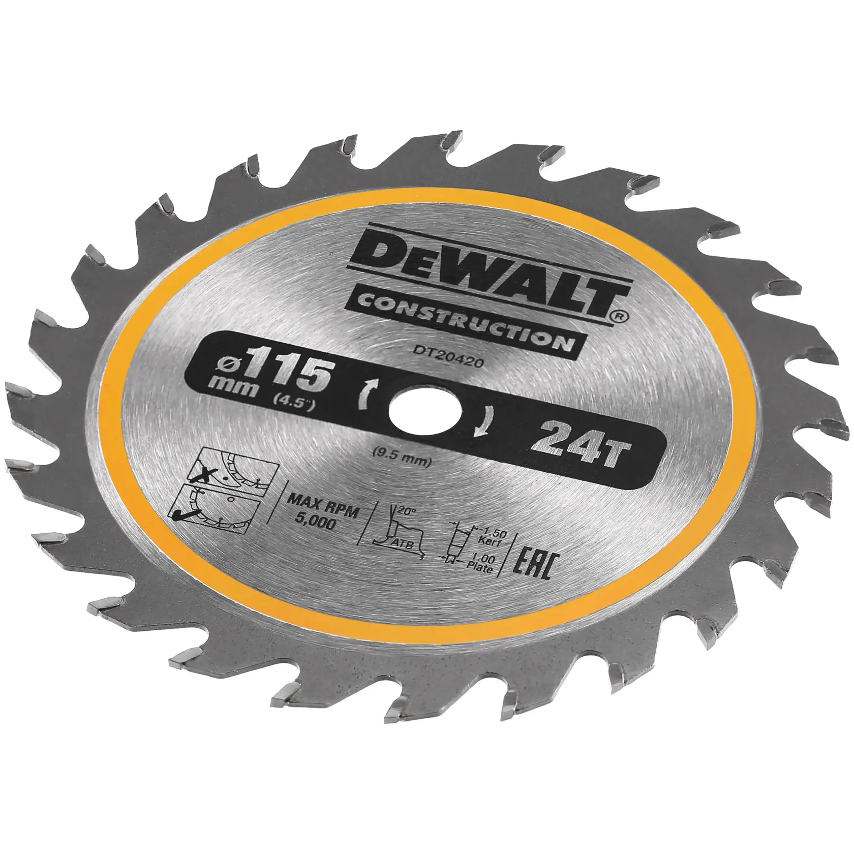 Pânza de ferăstrău circular pentru construcții fără fir - Încadrare 115mm 24T