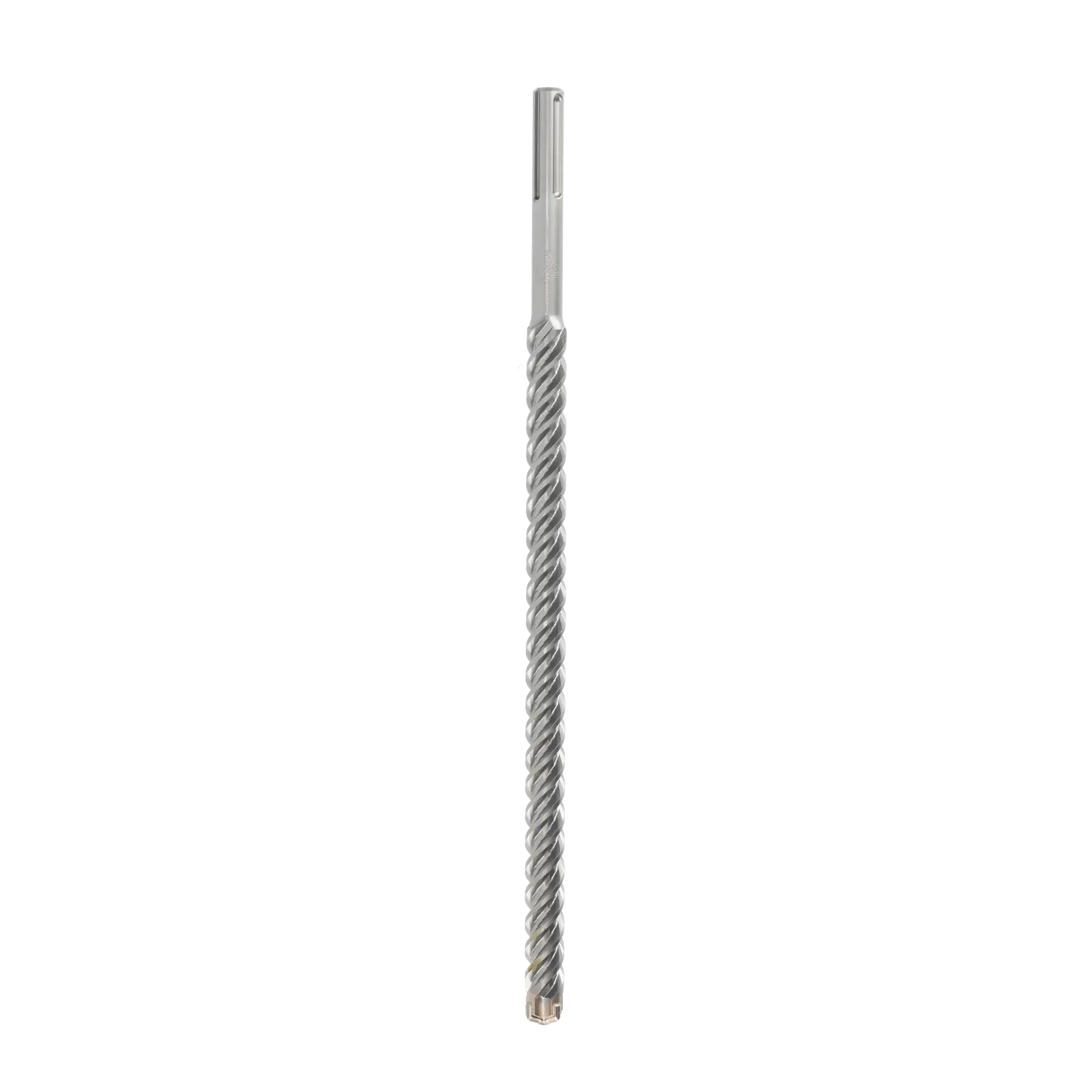 Broca espiral larga DEWALT con vástago SDS, adecuada para taladrar mampostería y hormigón.