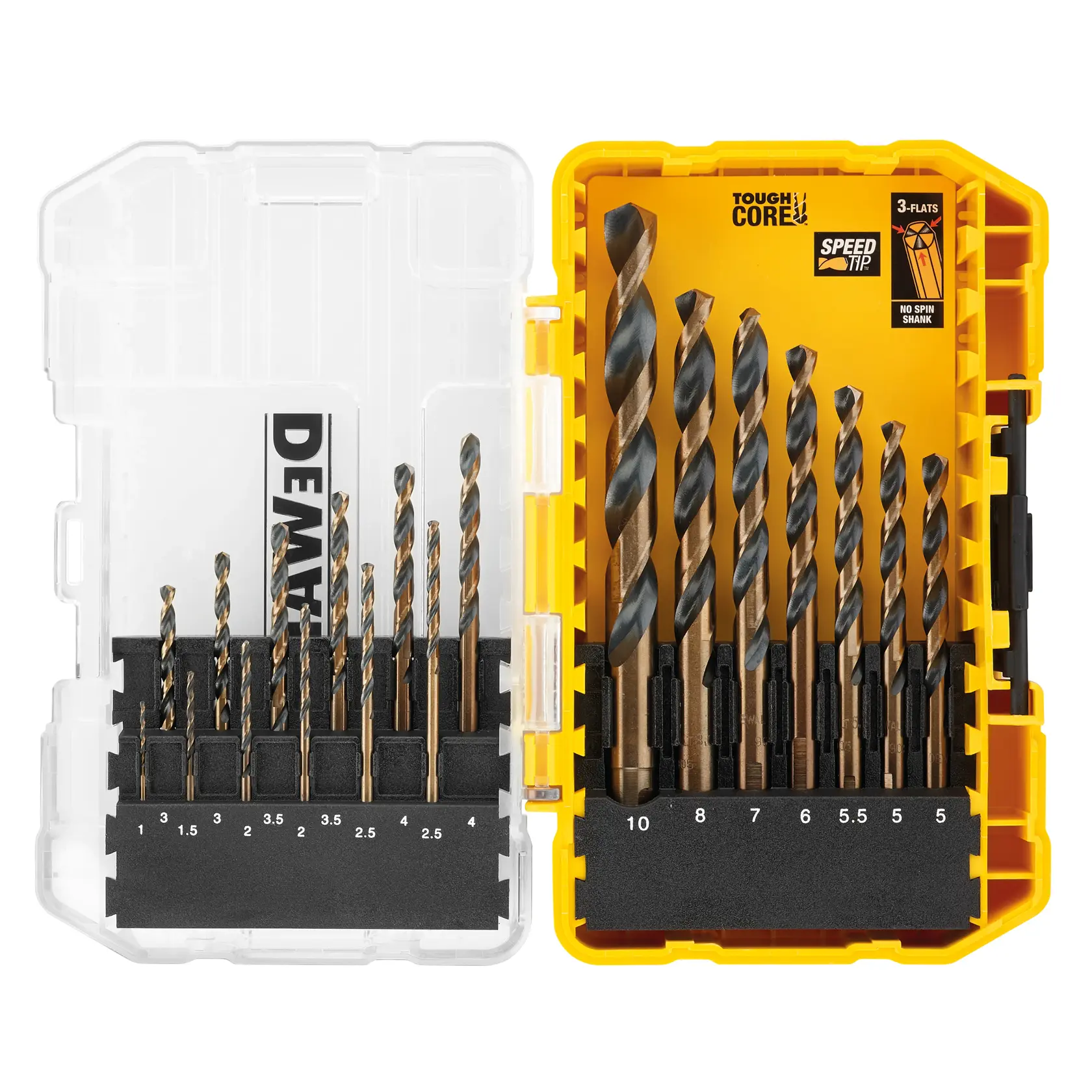 Set de găurire pentru metal de 19 bucăți Black&Gold